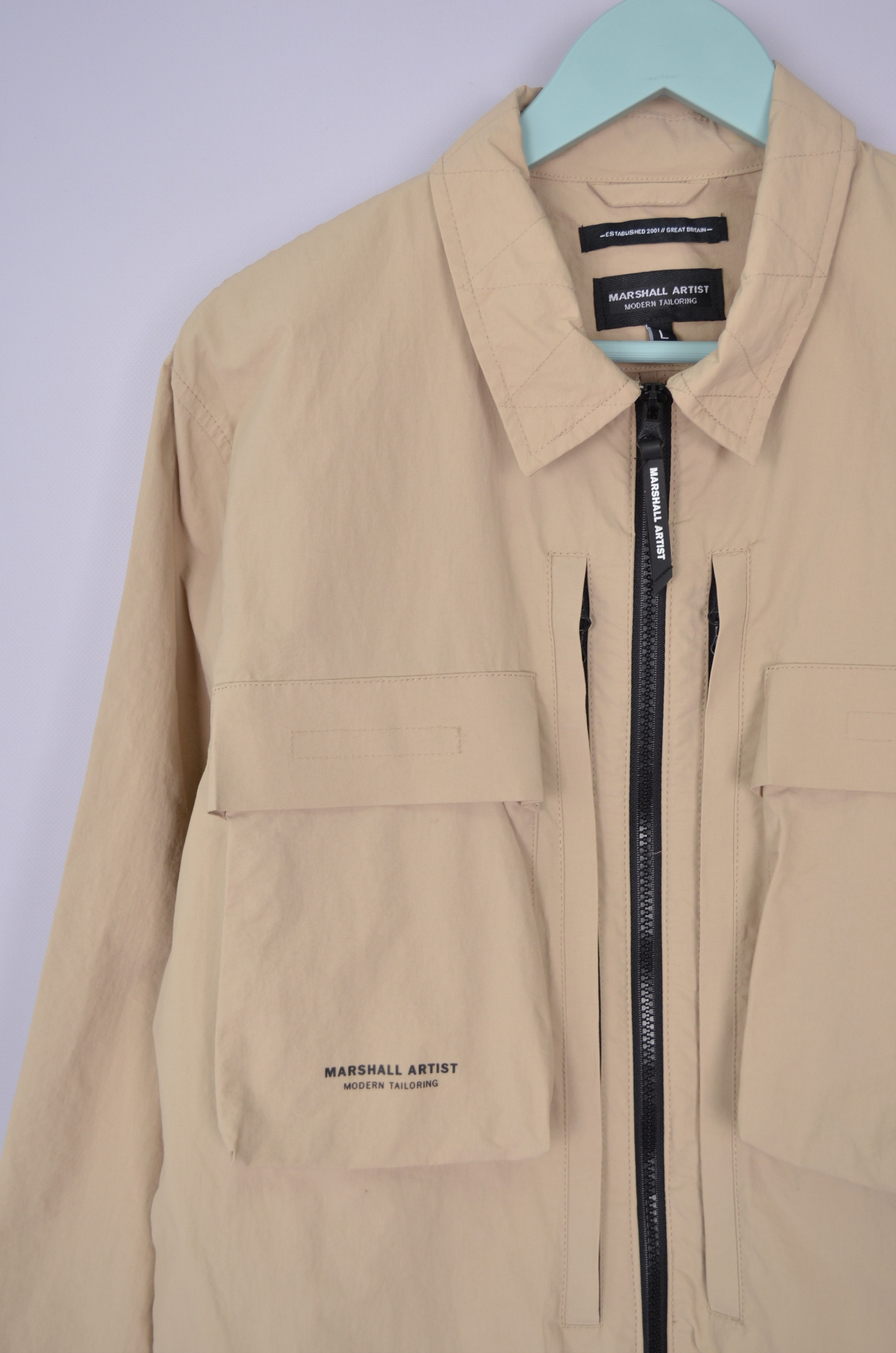Marshall Artist Mens Marshall Artist Beige Full Zip Jacket Size L Size US L / EU 52-54 / 3 - 3 Thumbnail