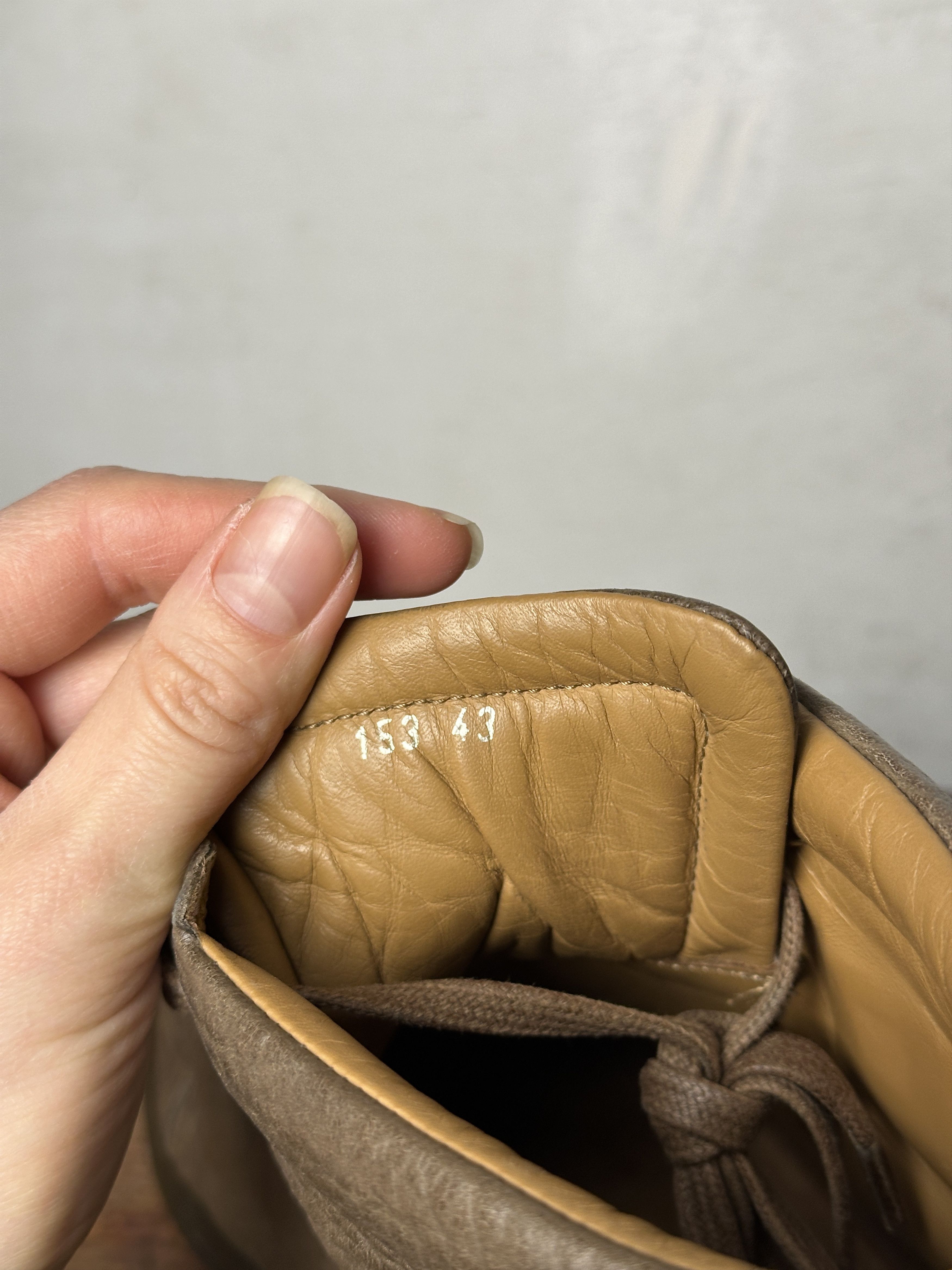 Acne Studios ACNE STUDIOS LOGO BROWN LEATHER HIGH TOP SNEAKERS Size US 10 / EU 43 - 12 Thumbnail