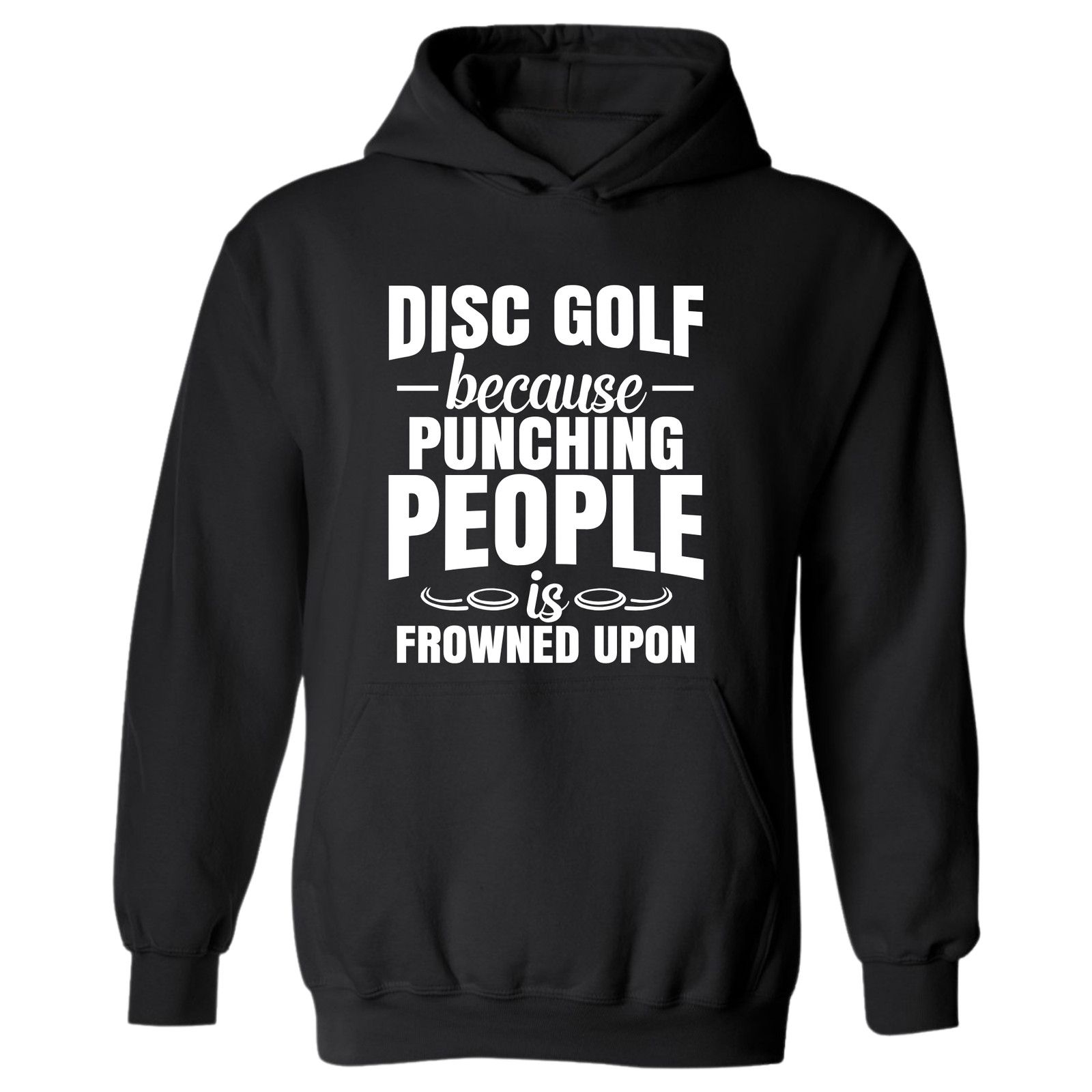 Gildan Disc Golf Hoodie Punching People Frowned Upon Sweatshirt Size US L / EU 52-54 / 3 - 3 Thumbnail