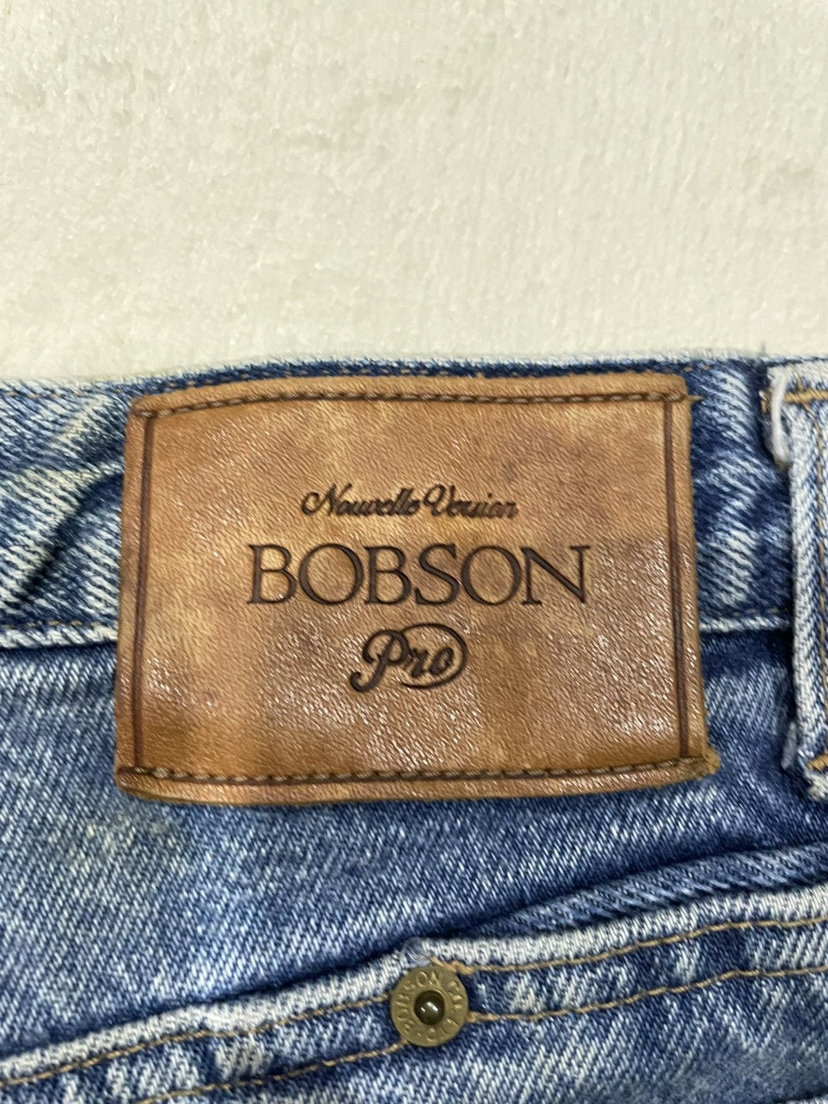 Japanese Brand Vintage Bobson Pro Baggy Mudwash Faded Denim Jeans Size US 32 / EU 48 - 16 Thumbnail