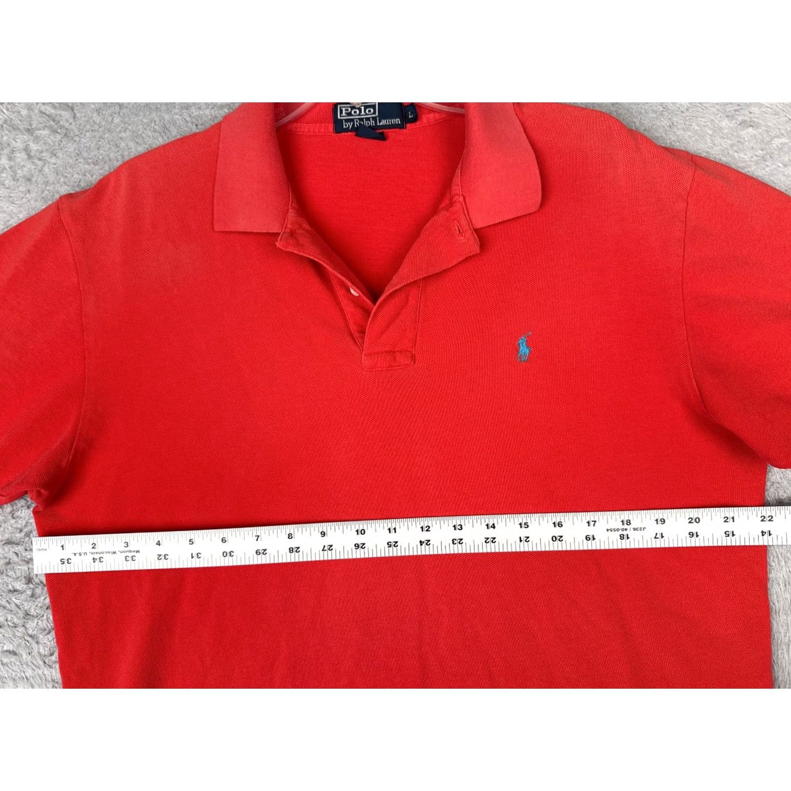 Polo Ralph Lauren VINTAGE Polo Ralph Lauren Shirt Men L Red 100% Cotton Short Sleeve Pony Size US L / EU 52-54 / 3 - 7 Thumbnail