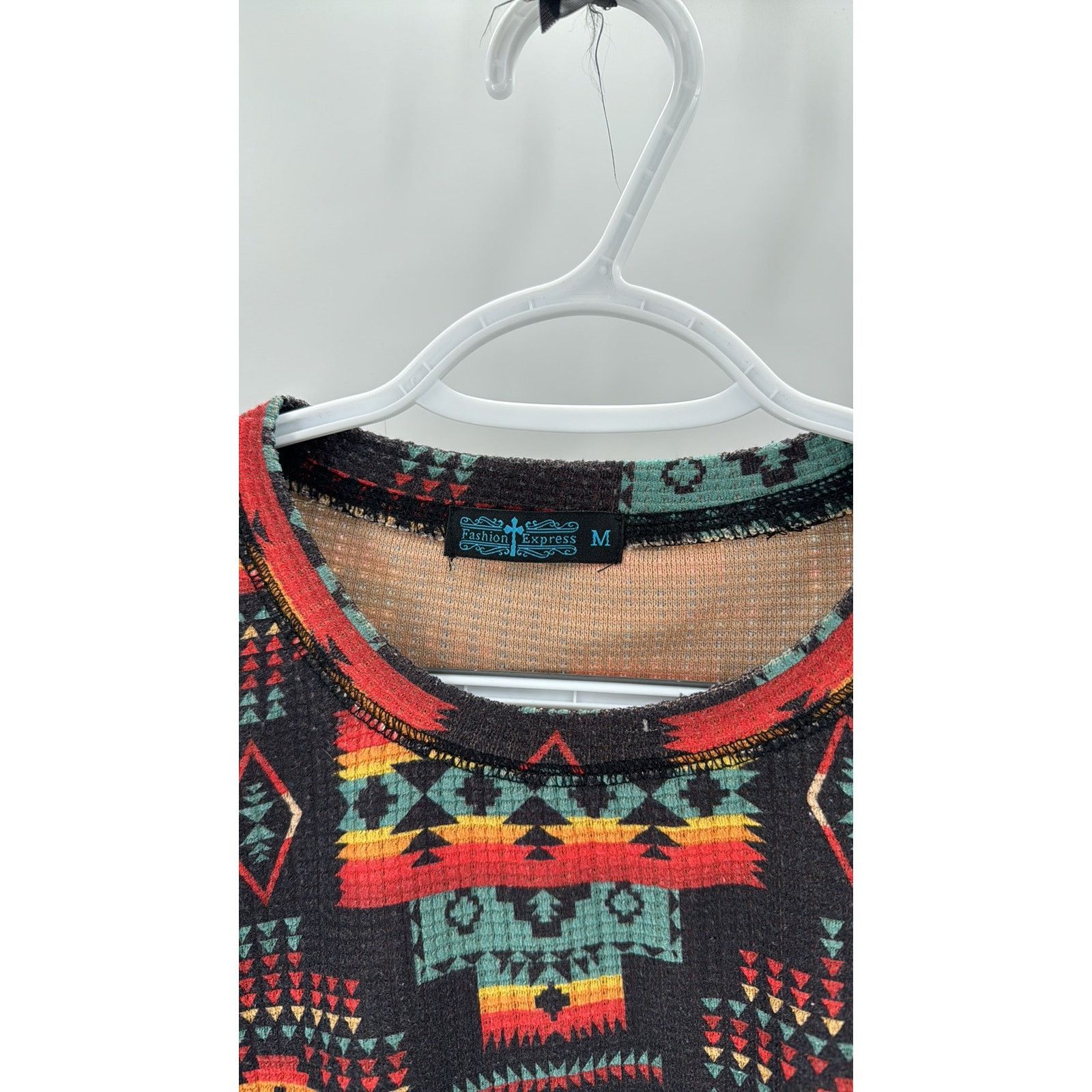 Other Fashion Express waffle knit hi lo leopard southwestern sz m Size M / US 6-8 / IT 42-44 - 3 Thumbnail