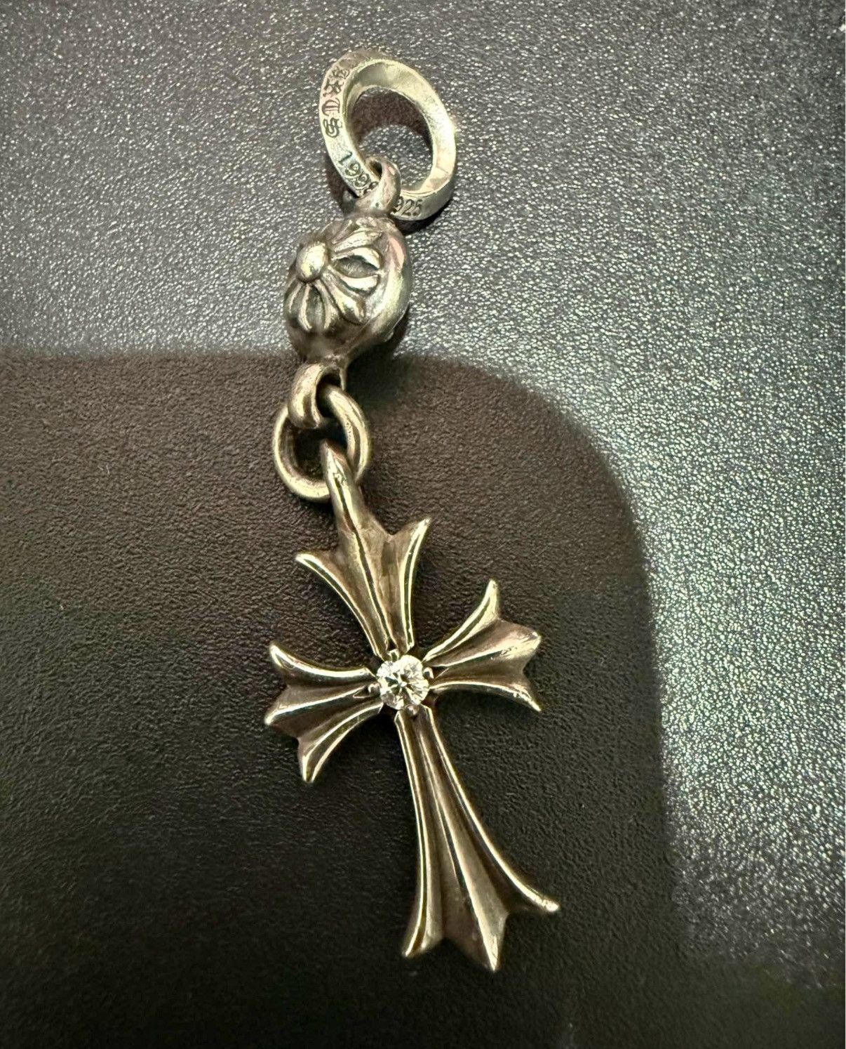 TINY CH CROSS WITH ONE SILVER BALL CHARM - Chrome World JP