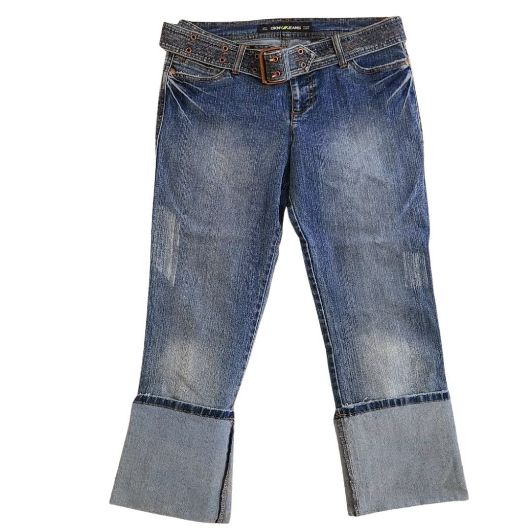 DKNY vintage Y2K DKNY jeans Low rise cuffed carpi denim jeans 8 Size 32" / US 10 / IT 46 - 10 Thumbnail