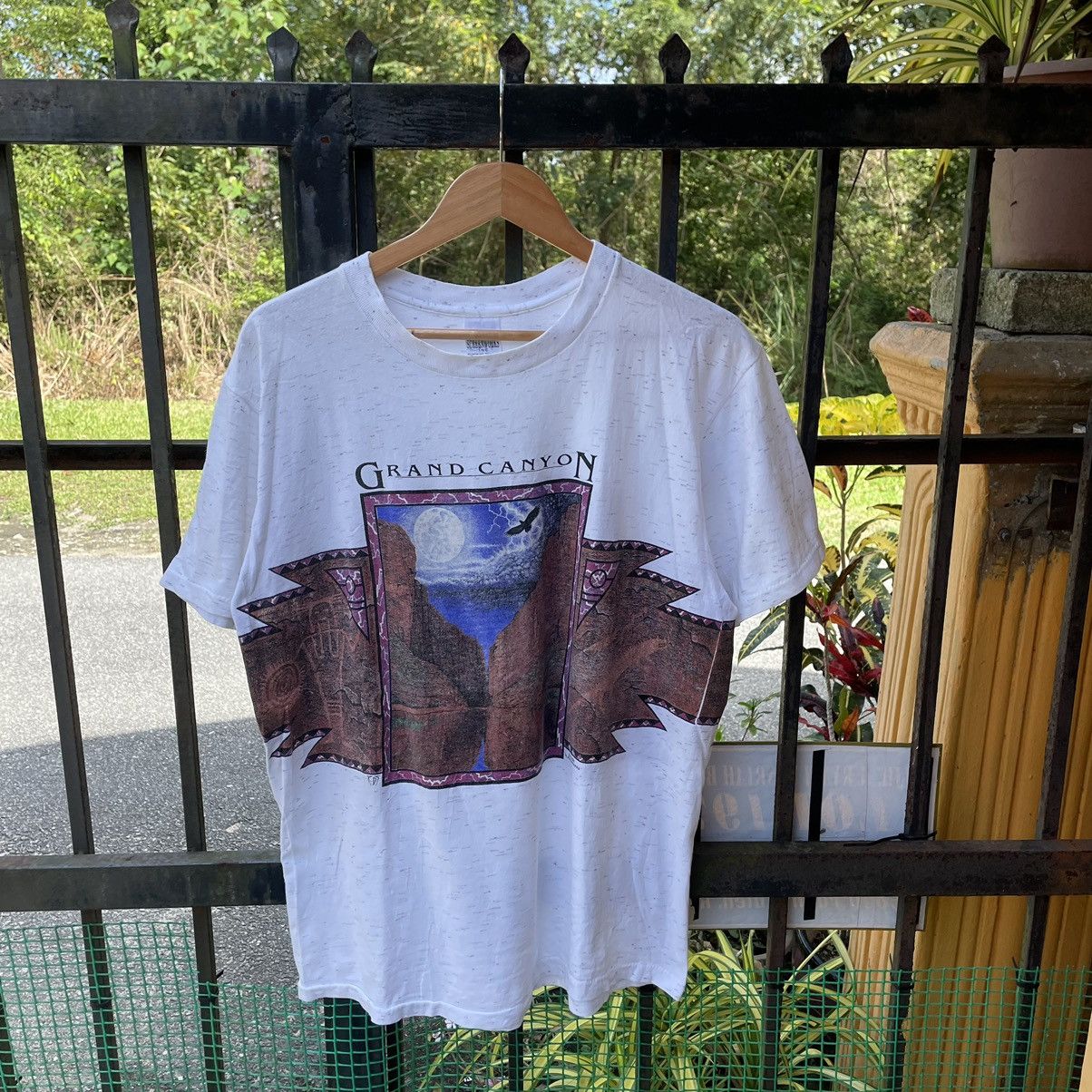 Vintage 🔥Vintage 1993 Grand Canyon Screenworks Mirror Print Tee Size US L / EU 52-54 / 3 - 1 Thumbnail