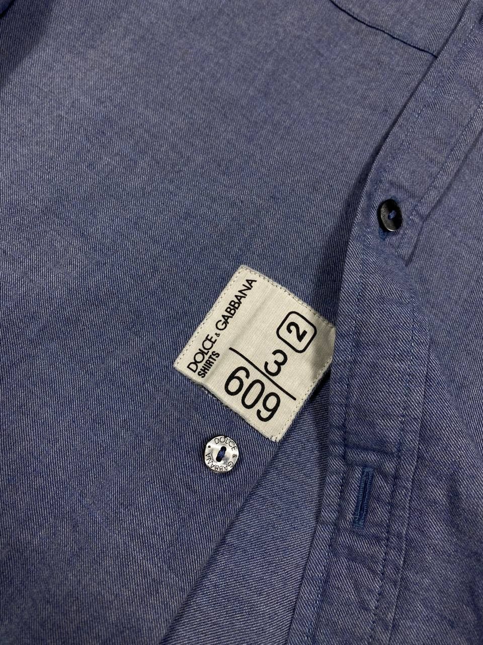 Dolce & Gabbana Dolce&Gabbana Stretch Denim Shirt M 15/39 Slim Fit Size US S / EU 44-46 / 1 - 4 Thumbnail
