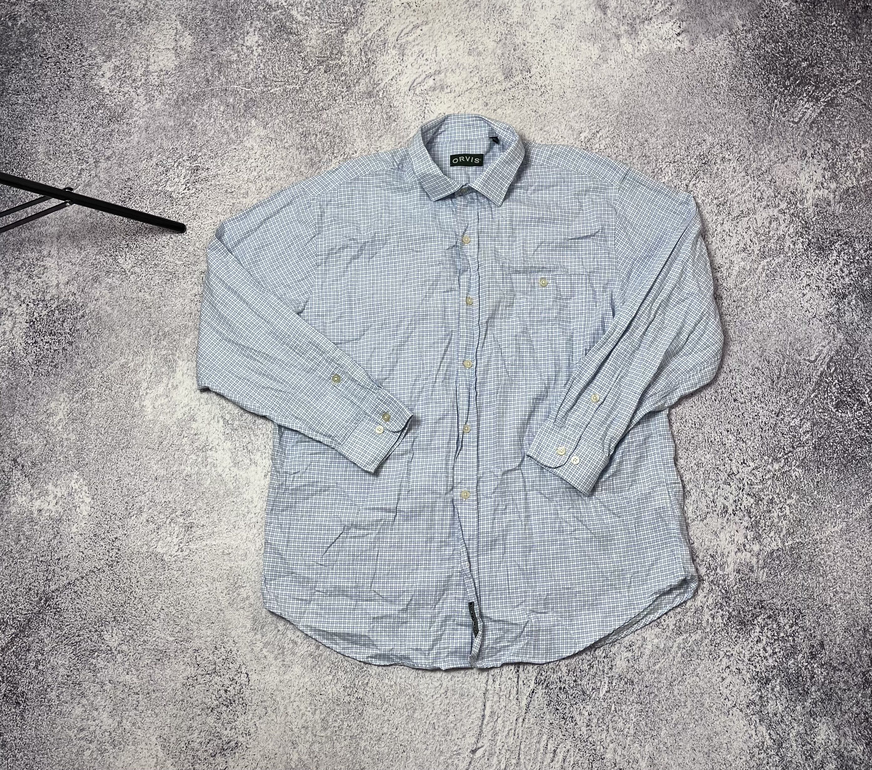 Orvis Mens shirt Eton Custom Made Size US L / EU 52-54 / 3 - 1 Thumbnail