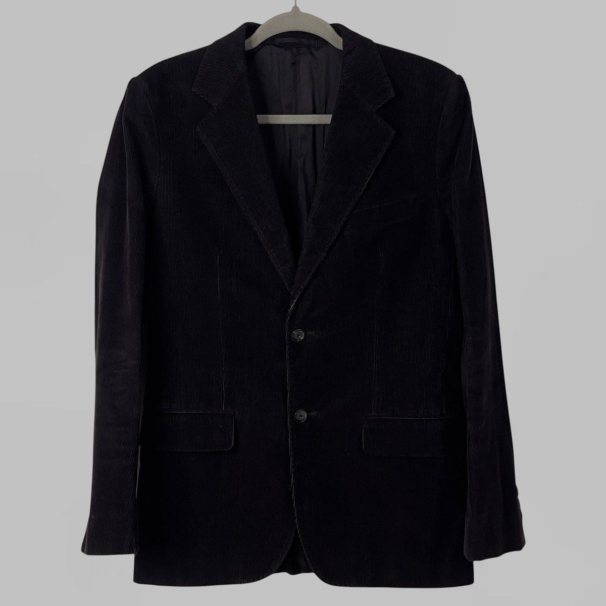 Jil Sander JIL SANDER CORDUROY BLACK BLAZER SIZE S Size 46R - 1 Thumbnail