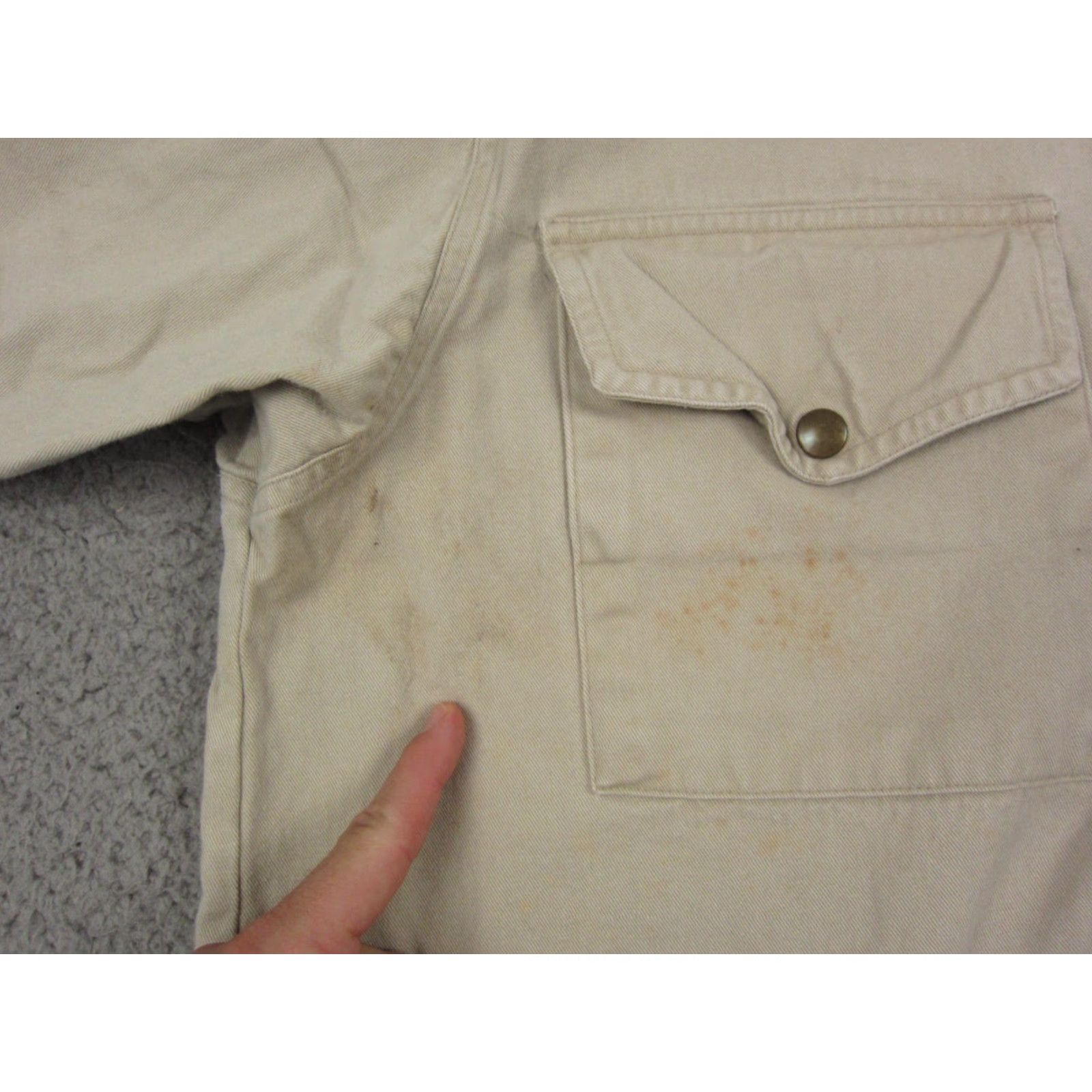 Orvis VINTAGE Orvis Shirt Mens MT Khaki Brown Nylon Polyester Cotton Canvas Button-Up Pockets Classic Outdoor 70s 80s? Size US M / EU 48-50 / 2 - 6 Thumbnail