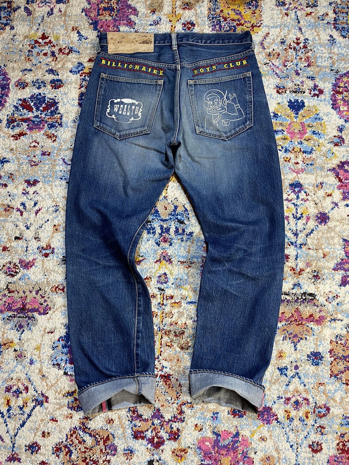 Billionaire Boys Club × Icecream BBC ICE CREAM ASTRO RAYGUN SELVEDGE DENIM PANTS Size US 32 / EU 48 - 3 Thumbnail