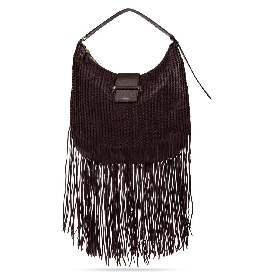 Jimmy Choo JIMMY CHOO Bar Medium Deep Merlot Hobo Shoulder Bag New & Au Size ONE SIZE - 1 Thumbnail