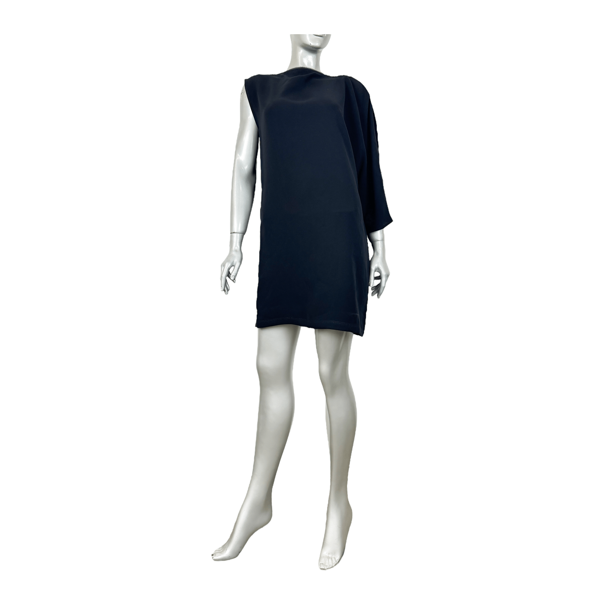Alexander McQueen Alexander McQueen Black Zip Boat Neck Midi Dress Size S / US 4 / IT 40 - 3 Thumbnail