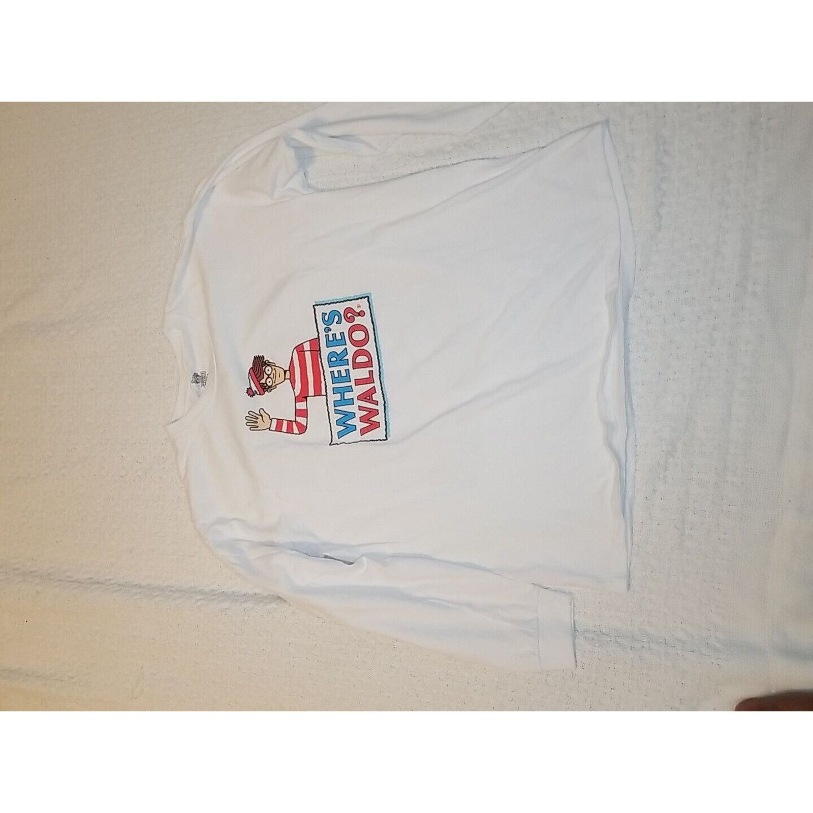 Vintage VTG Where's Waldo Long Sleeve White T-Shirt Mens Extra Large Size US XL / EU 56 / 4 - 1 Thumbnail