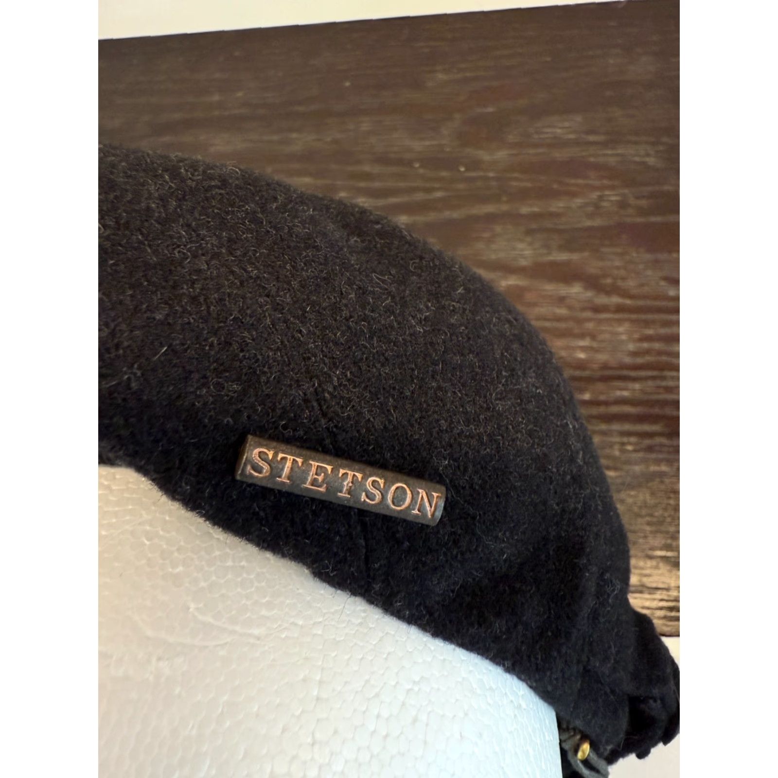 Stetson Stetson Hat 55 Black Newsboy Ear Flaps Wool Cashmere Blend Made in Germany Mens Size ONE SIZE - 6 Thumbnail