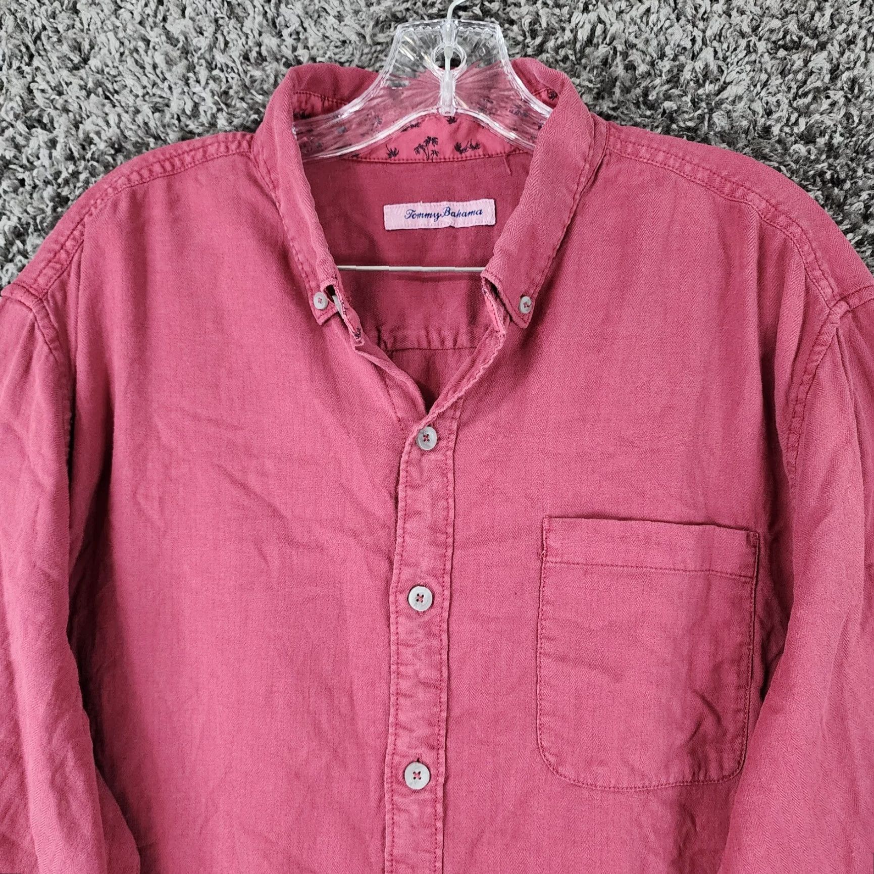 Tommy Bahama VINTAGE Tommy Bahama Shirt Mens Red Long Sleeve Button-Up Size L Size US L / EU 52-54 / 3 - 3 Thumbnail