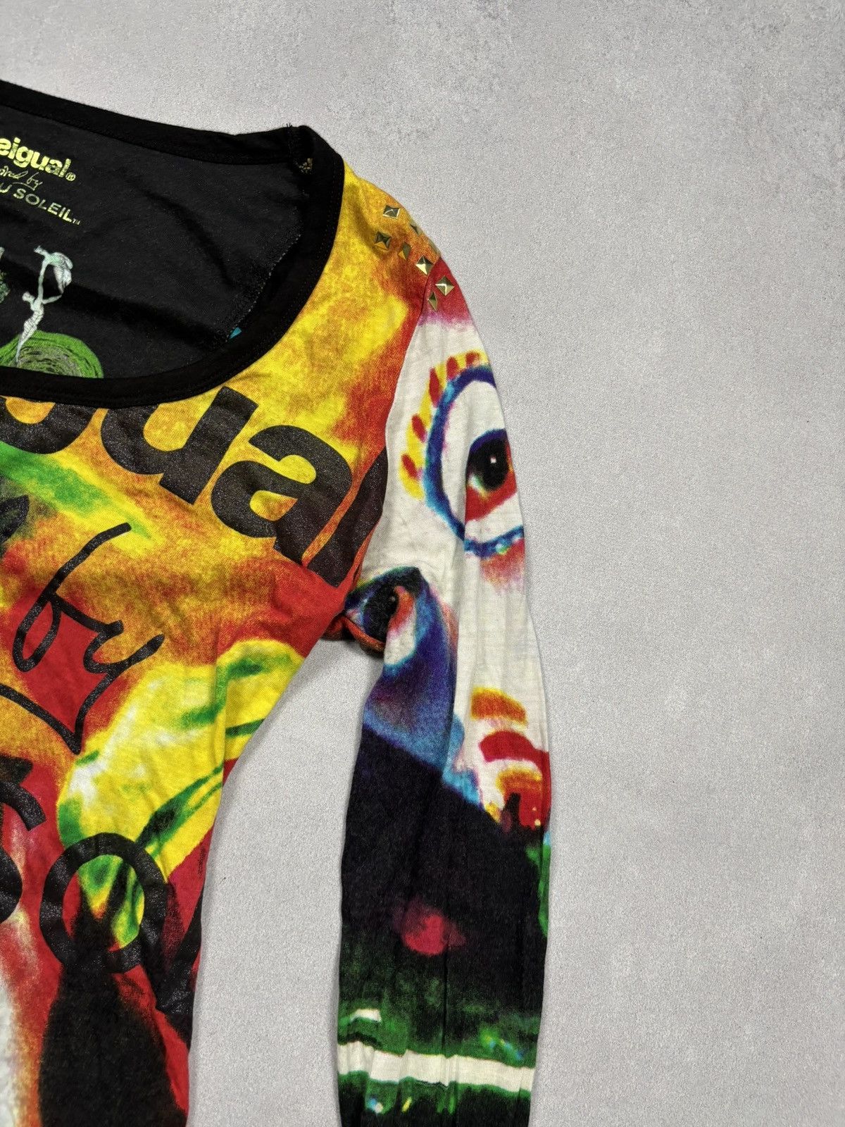 Desigual Desigual x Cirque du Soleil Graphic Longsleeve Top Y2K Rare Size M / US 6-8 / IT 42-44 - 3 Thumbnail