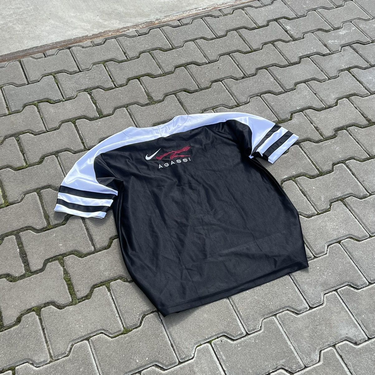 Nike × Vintage RARE Vintage Nike Andre Agassi Big Logo Shirt short sleeves Size US XL / EU 56 / 4 - 7 Thumbnail