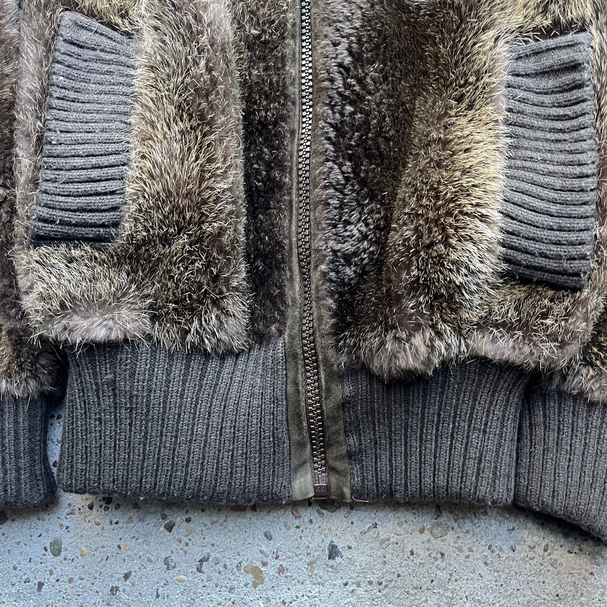 Japanese Brand × Vintage Natural Fur bomber flight vintage riri zip jacket Brown Size US S / EU 44-46 / 1 - 3 Thumbnail