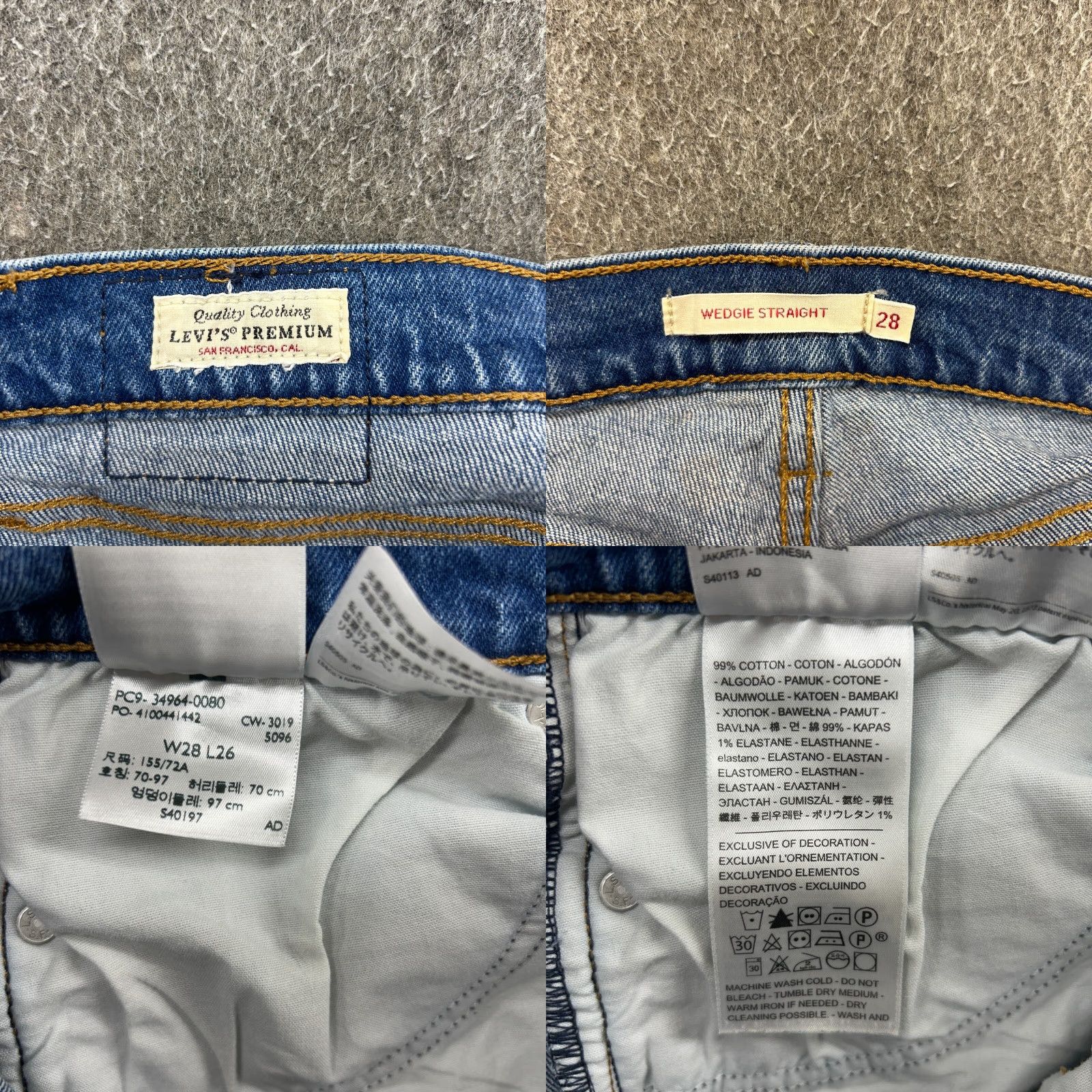 Levi's VINTAGE Levi's Shorts Womens 28 Blue Denim Jorts Wedgie Straight Medium Wash Cut Off Cargo Pocket USA 4 in Inseam Regular Mens? Wait. Size 28" / US 6 / IT 42 - 8 Thumbnail