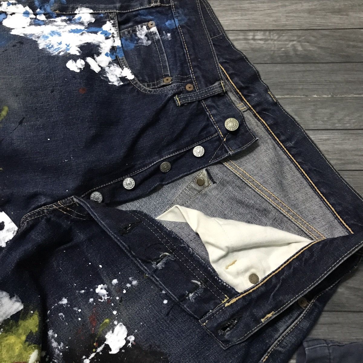 Japanese Brand × Vintage Vintage Gowest selvedge jeans like junya watanabe painter Size US 33 - 7 Thumbnail