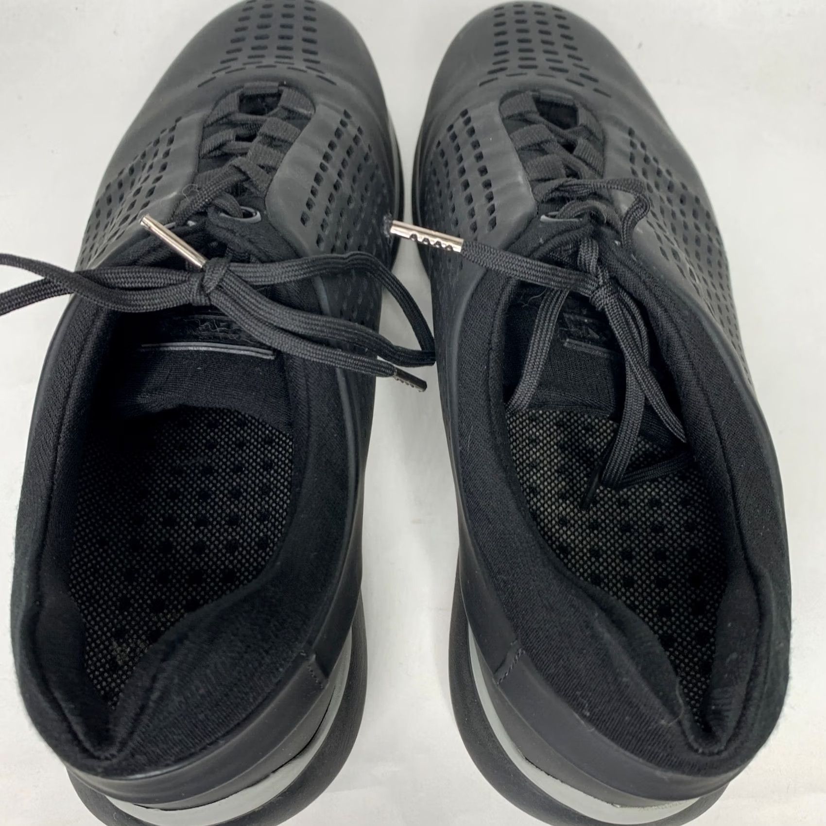 Ermenegildo Zegna Zegna Sneakers Men 7 Black Low Top Perforated Rubber Sole Casual Athletic Leather Upper Rubber Outsole Mens Shoes Size US M / EU 48-50 / 2 - 5 Thumbnail