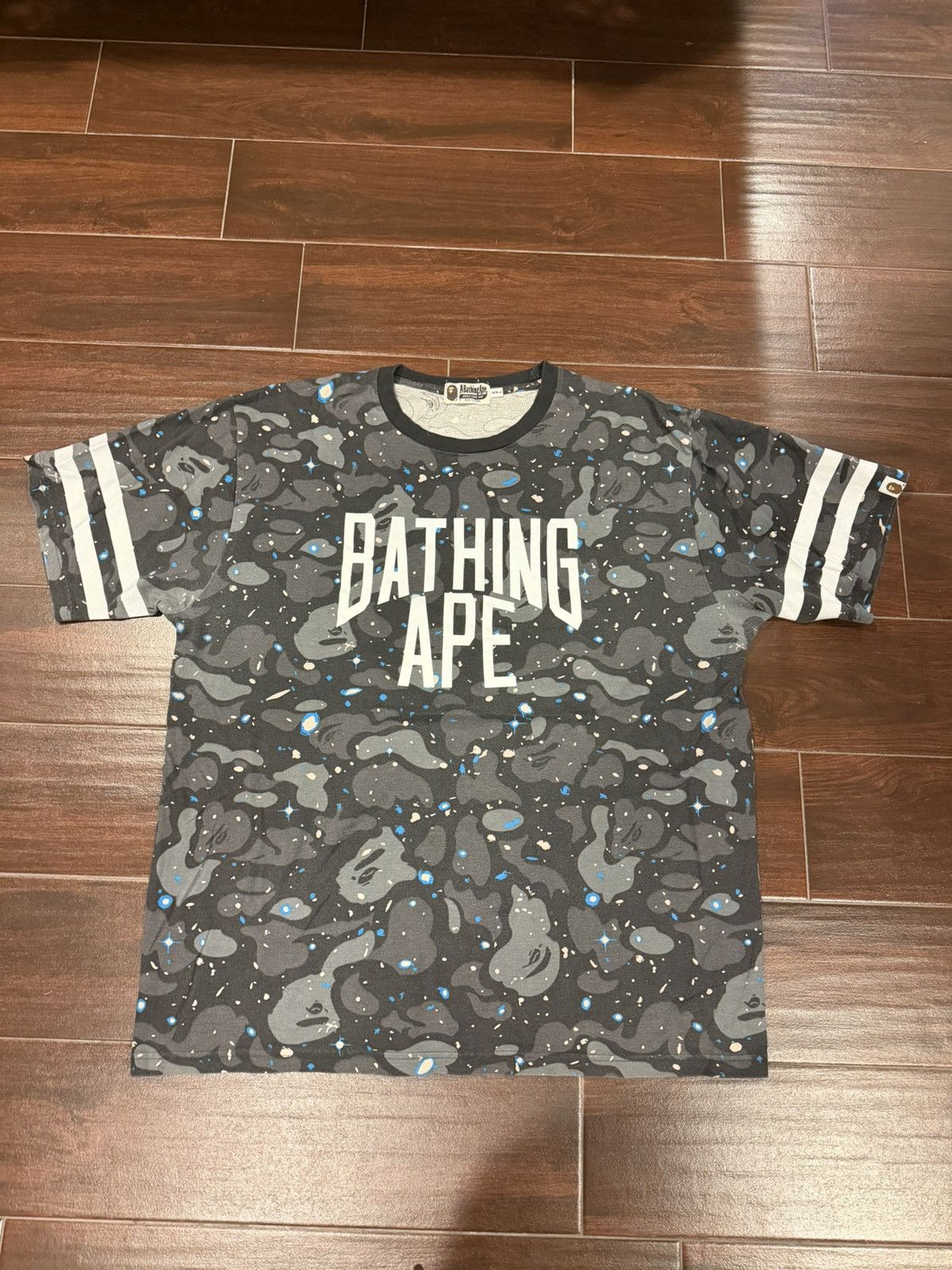 Bape BAPE Galaxy Camo Football Tee Black XXL Size US XXL / EU 58 / 5 - 1 Thumbnail