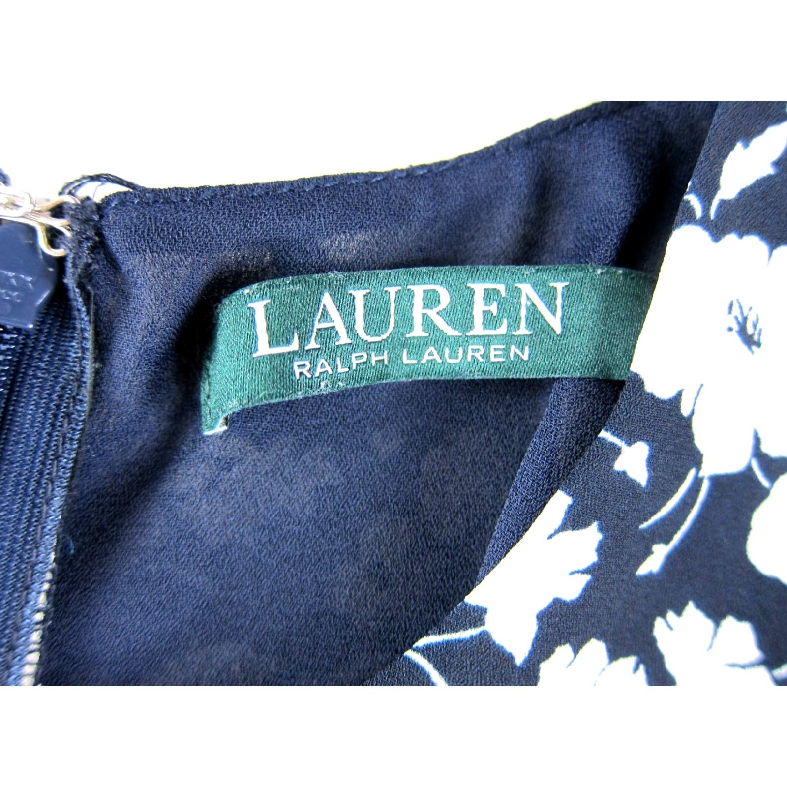 Ralph Lauren VINTAGE Ralph Lauren Green Label Dress Women 2 Floral Wrap Midi Navy Blue Sleeveless 2 Size XS / US 0-2 / IT 36-38 - 3 Thumbnail