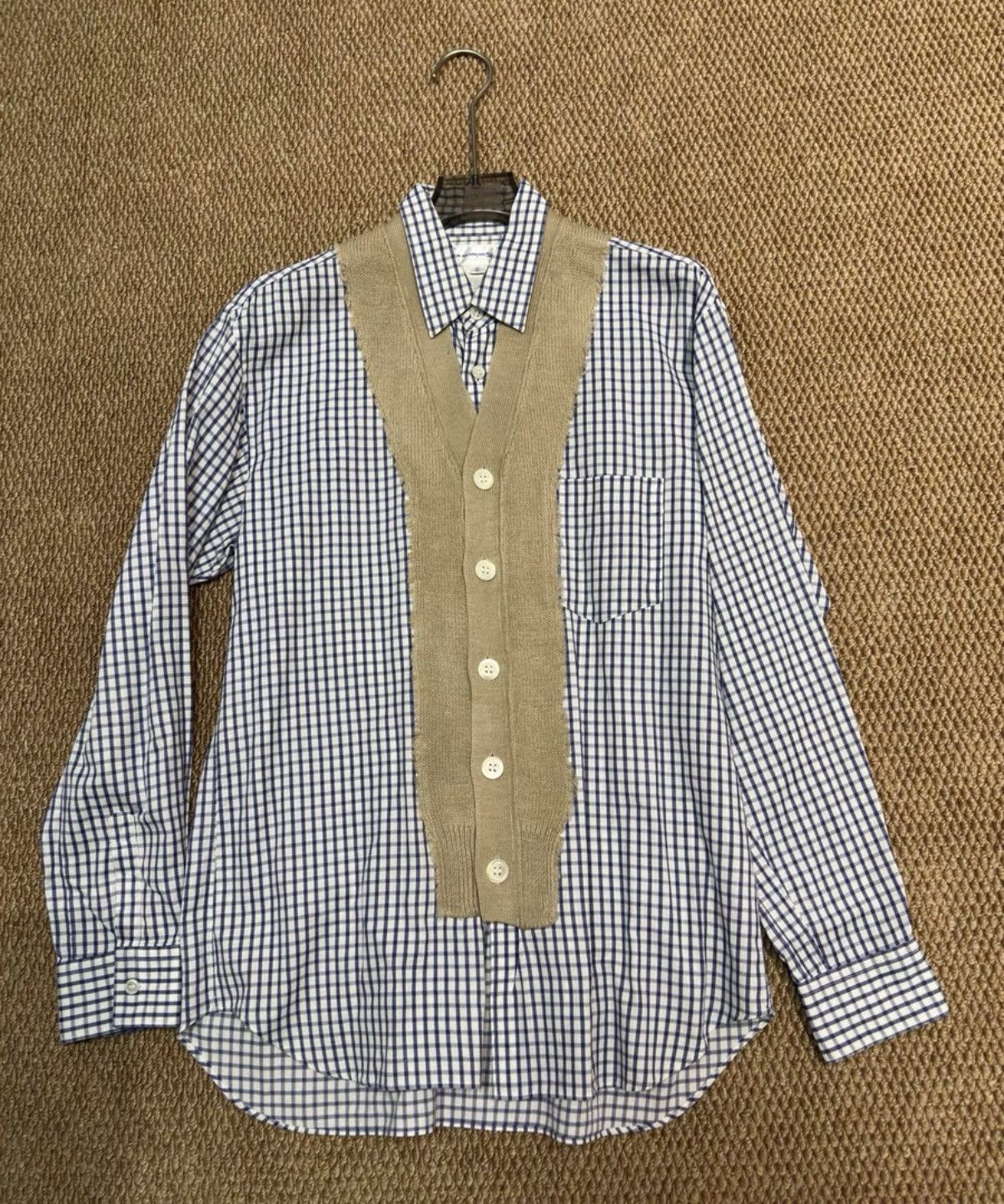 Comme des Garcons Comme des Garçons Knit Panel Plaid Shirt K23 Size US S / EU 44-46 / 1 - 1 Thumbnail