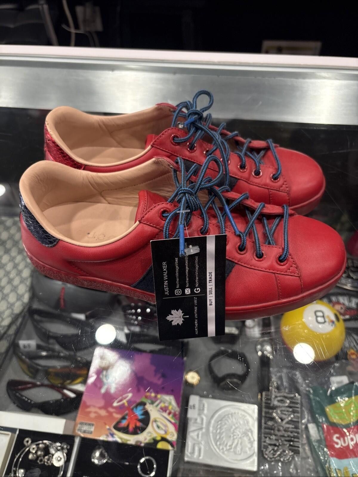 Gucci Men’s Leather Ace Bee Gucci Shoes Size US 5.5 / EU 38 - 1 Thumbnail
