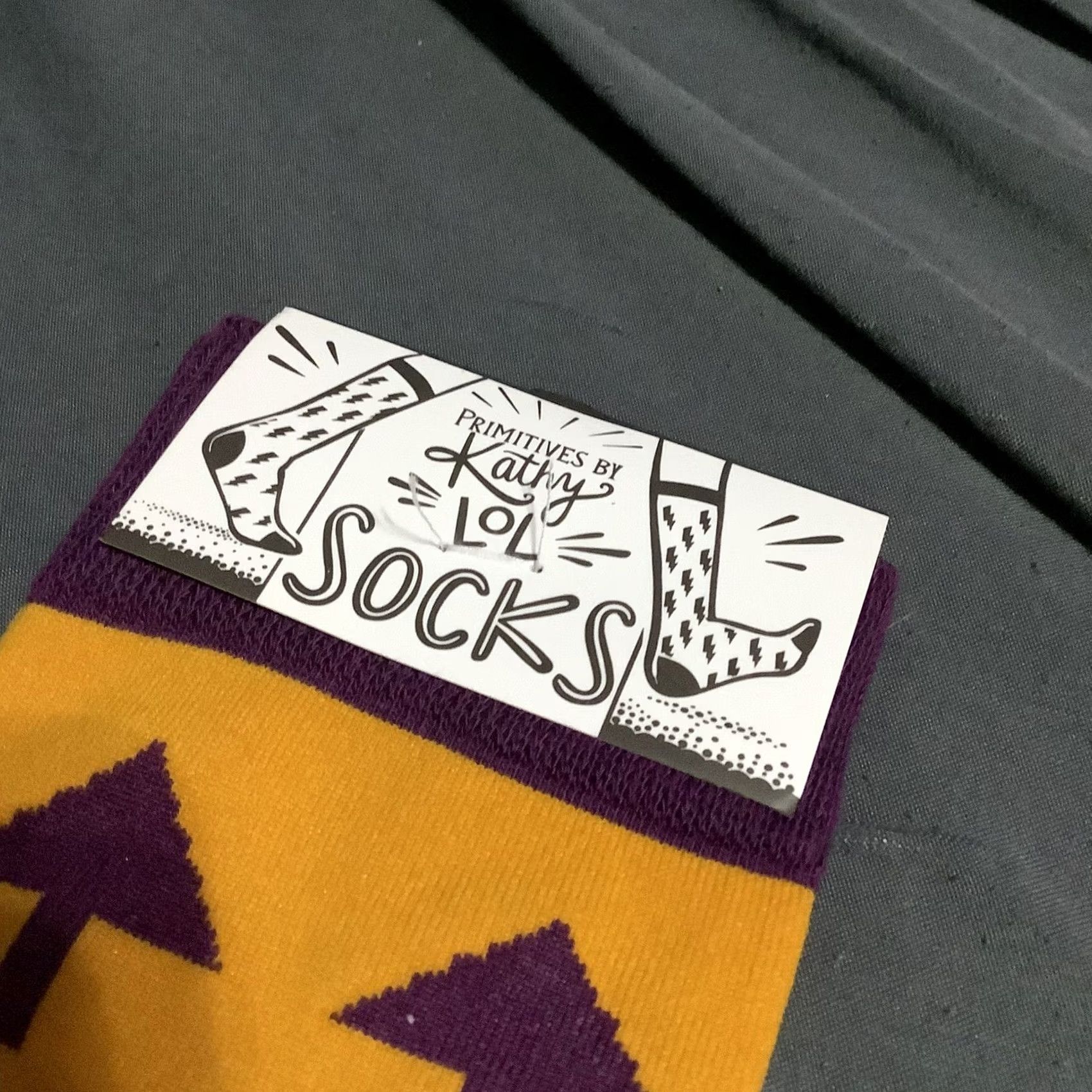 Primitive Primitives by Kathy Awesome & Extra Socks One Size Multicolor Unisex Animal Print Words & Phrases Mixed Material 113062 Size ONE SIZE - 3 Thumbnail