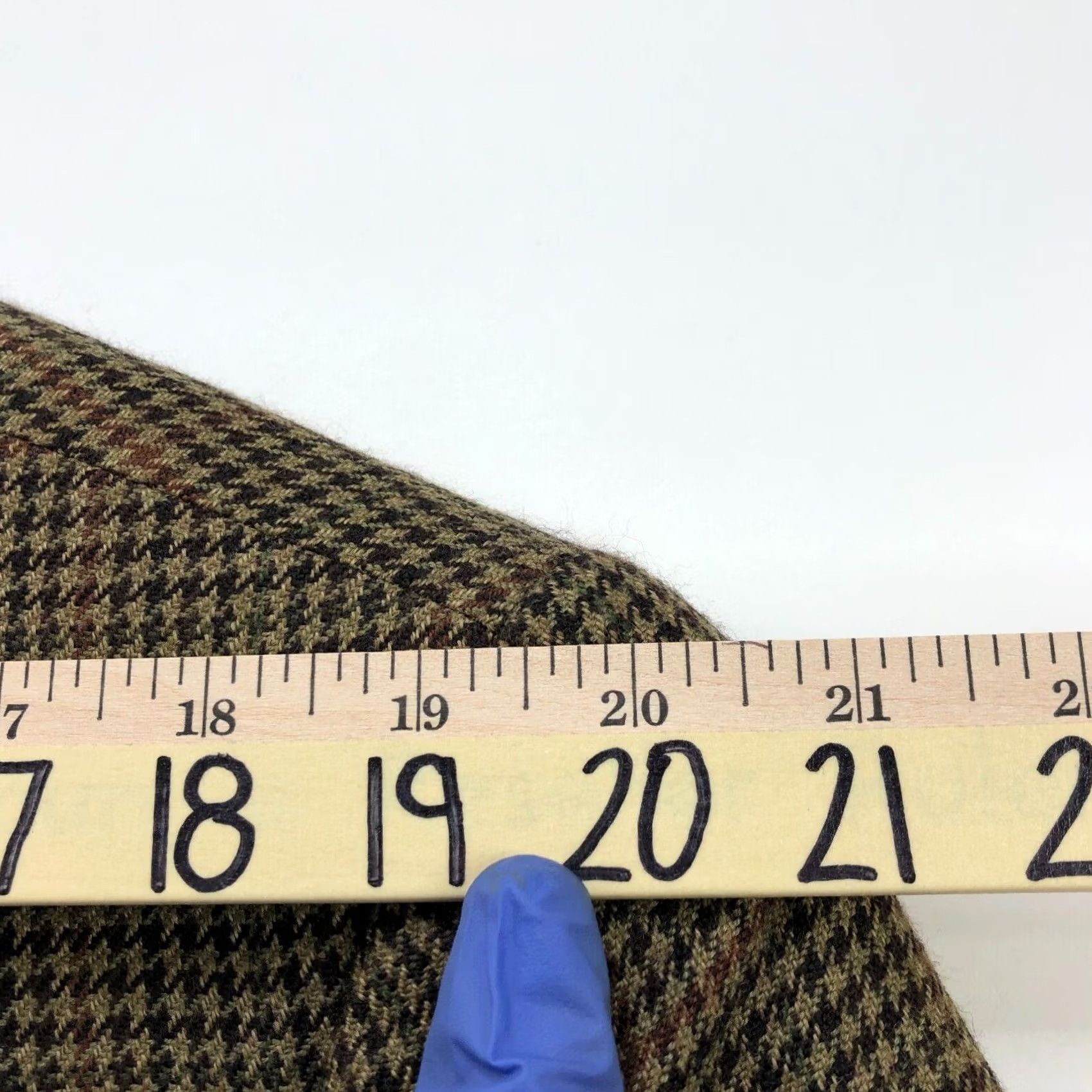 Chaps Chaps Sport Coat Jacket Mens 44L Houndstooth Brown 100% Lambswool Button Single-Breasted Notch Lapel Wool Coat Size US S / EU 44-46 / 1 - 6 Thumbnail