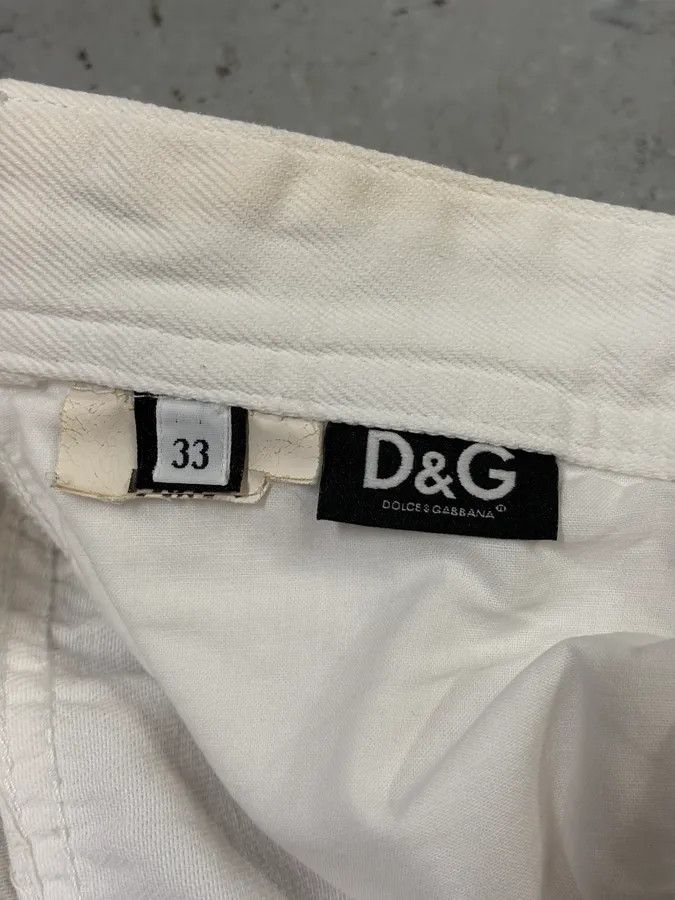 Designer × Dolce & Gabbana × Vintage 2000s Dolce & Gabbana White Distressed Pants Size US 30 / EU 46 - 11 Thumbnail