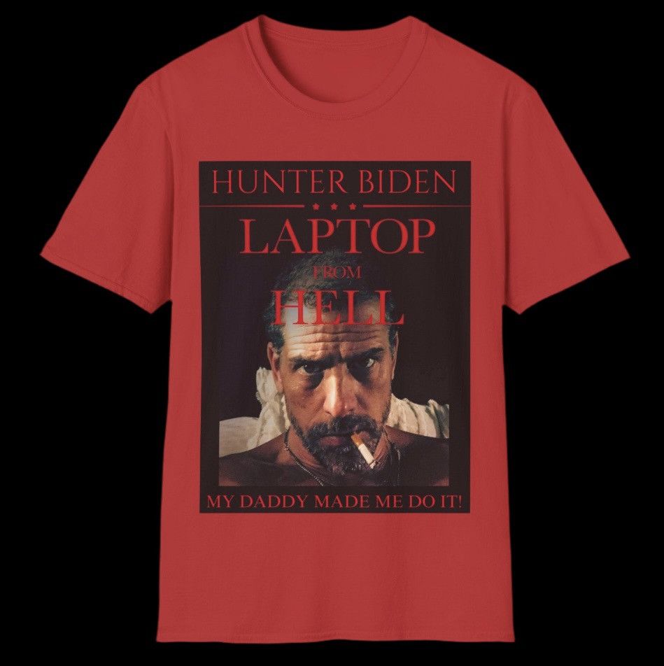 Donald Trump Hunter Biden “Laptop From Hell” MAGA Trump T-Shirt Size US L / EU 52-54 / 3 - 1 Thumbnail