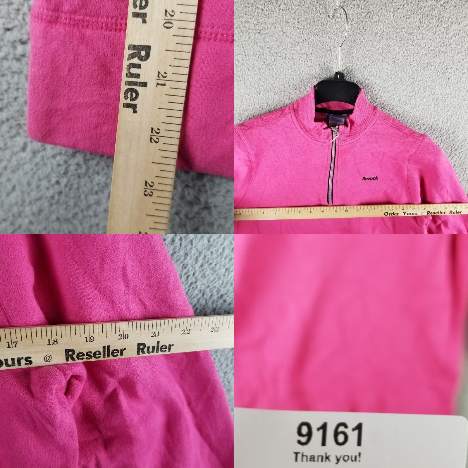Reebok Reebok Sweatshirt Woman Medium Pink 1/4 Zip Mock Neck Embroidered Logo 90s Style Activewear Pullover Shirt Womens Size M / US 6-8 / IT 42-44 - 8 Thumbnail