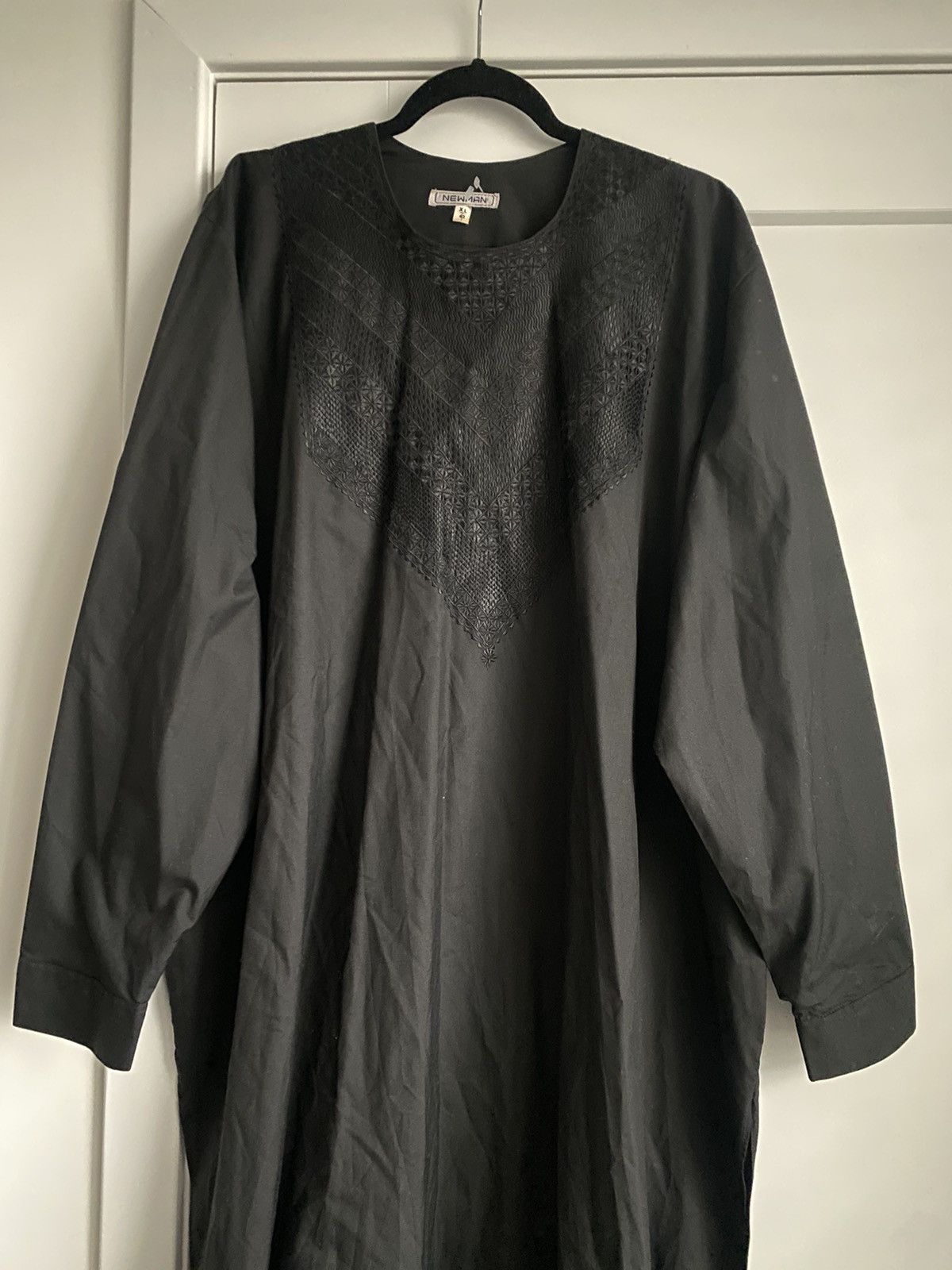 Other Newman Pakistani Indian Cotton Oversized Shirt Black Kurta Size XL / US 12-14 / IT 48-50 - 3 Thumbnail