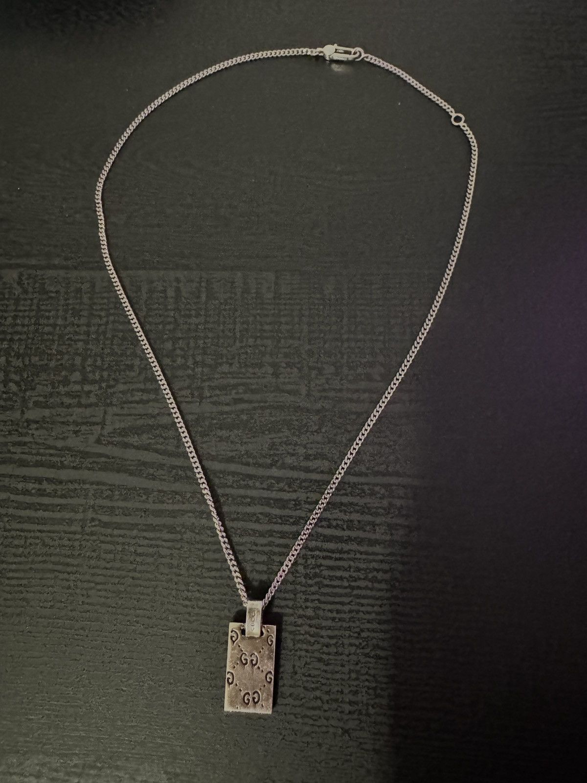 Gucci Gucci Silver Ghost Tag Pendant Necklace Size ONE SIZE - 5 Thumbnail