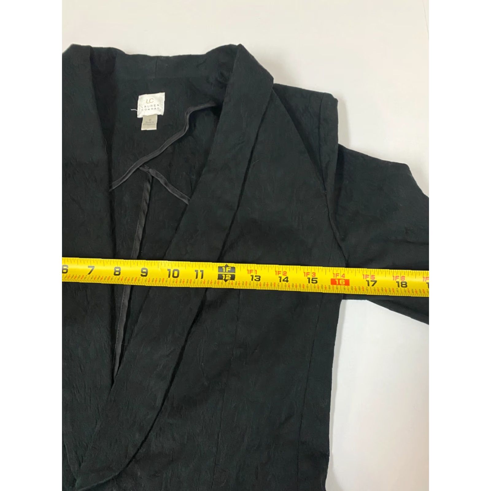 Vintage VINTAGE LC Lauren Conrad Blazer Women Black 0 Regular Long Sleeve Cotton Polyester Solid Breathable Basic Jacket Size XS / US 0-2 / IT 36-38 - 5 Thumbnail