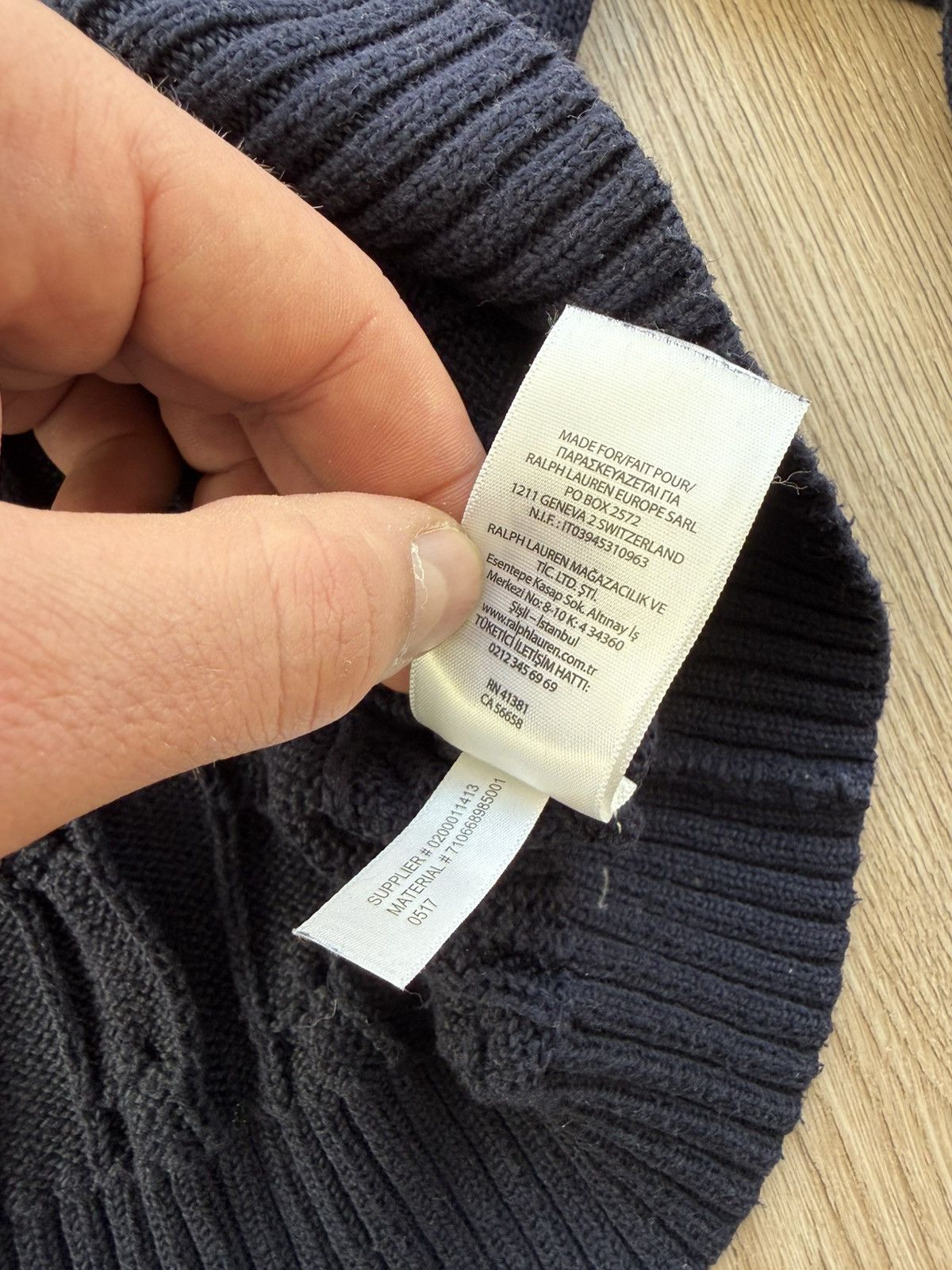 Polo Ralph Lauren Polo Ralph Lauren Navy Blue Cable Knit Sweater Size US L / EU 52-54 / 3 - 8 Thumbnail