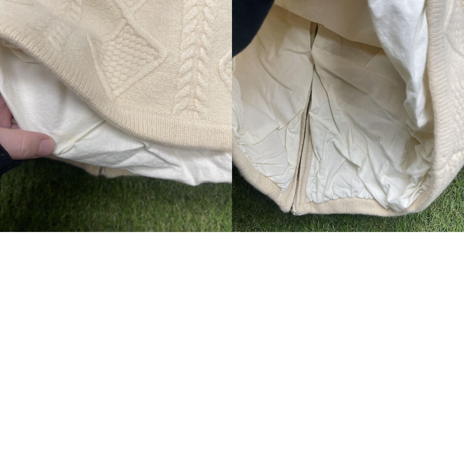Vintage VINTAGE Carraig Donn Jacket Womens M White Wool Hooded Aran Knit Full Zip Ireland Size M / US 6-8 / IT 42-44 - 9 Thumbnail
