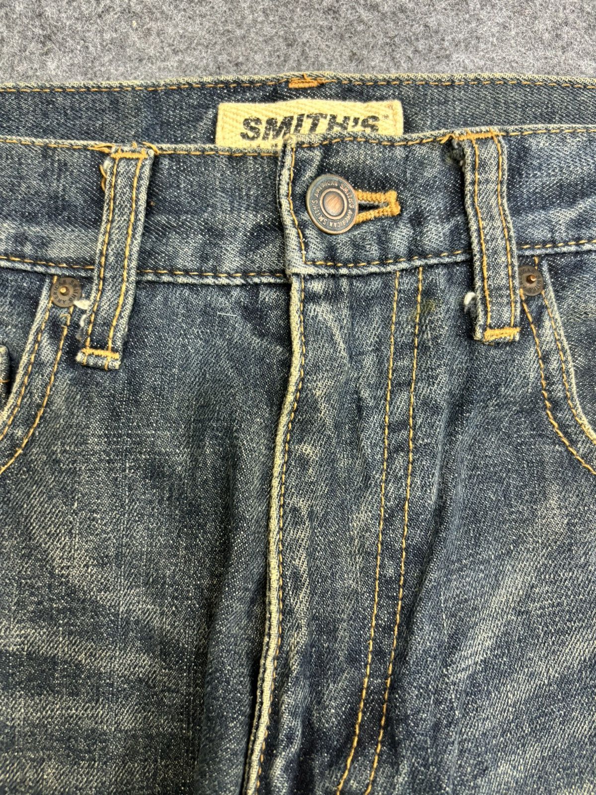 Designer SMITH's Distressed Rip&Repair Rare Sick Dope Denim F552 Size US 30 / EU 46 - 3 Thumbnail