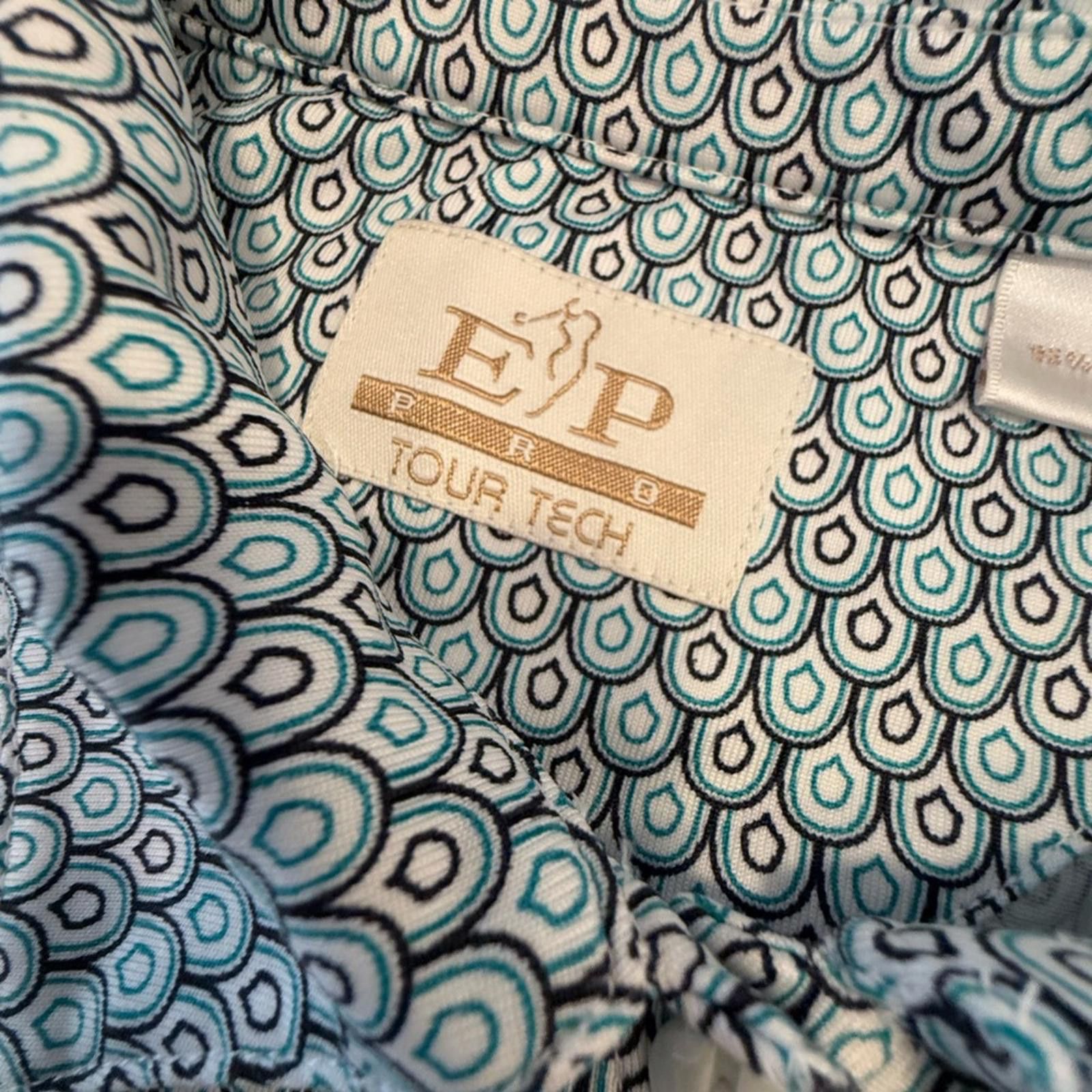 Other EP PRO Tour Tech golf polo preppy teal black white SZ XS Size XS / US 0-2 / IT 36-38 - 6 Thumbnail
