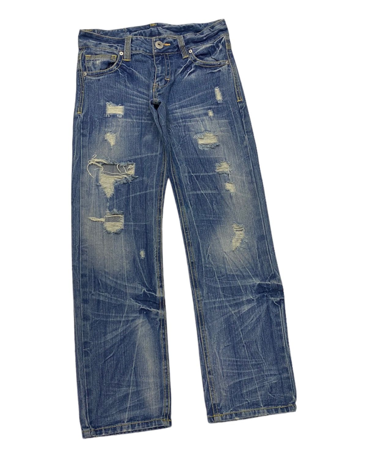 Hysteric Glamour × Japanese Brand × Tornado Mart JAPANESE BRAND DISTRESSED DENIM IF SIX WAS NINE STYLE Size US 30 / EU 46 - 3 Thumbnail