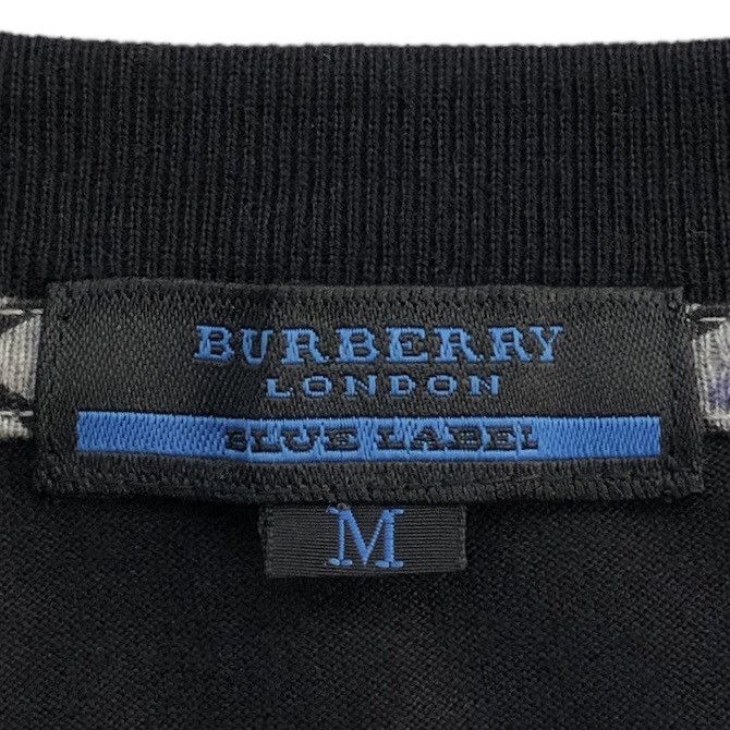 Burberry Burberry Blue Label Stripes Embroidery Logo Black Tee Size US M / EU 48-50 / 2 - 9 Thumbnail