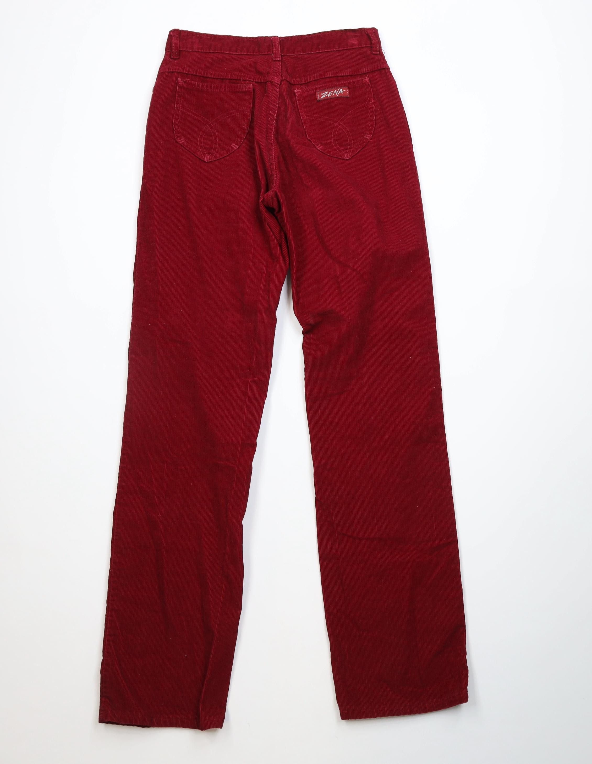 Vintage Vintage 70s 80s Streetwear Corduroy Chino Pants Red USA Size 34" / US 12 / IT 48 - 9 Thumbnail