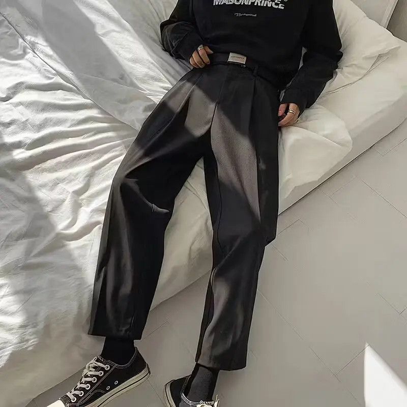image of Business Design Cotton Western-Style Trousers in Black, Men's (Size 32)