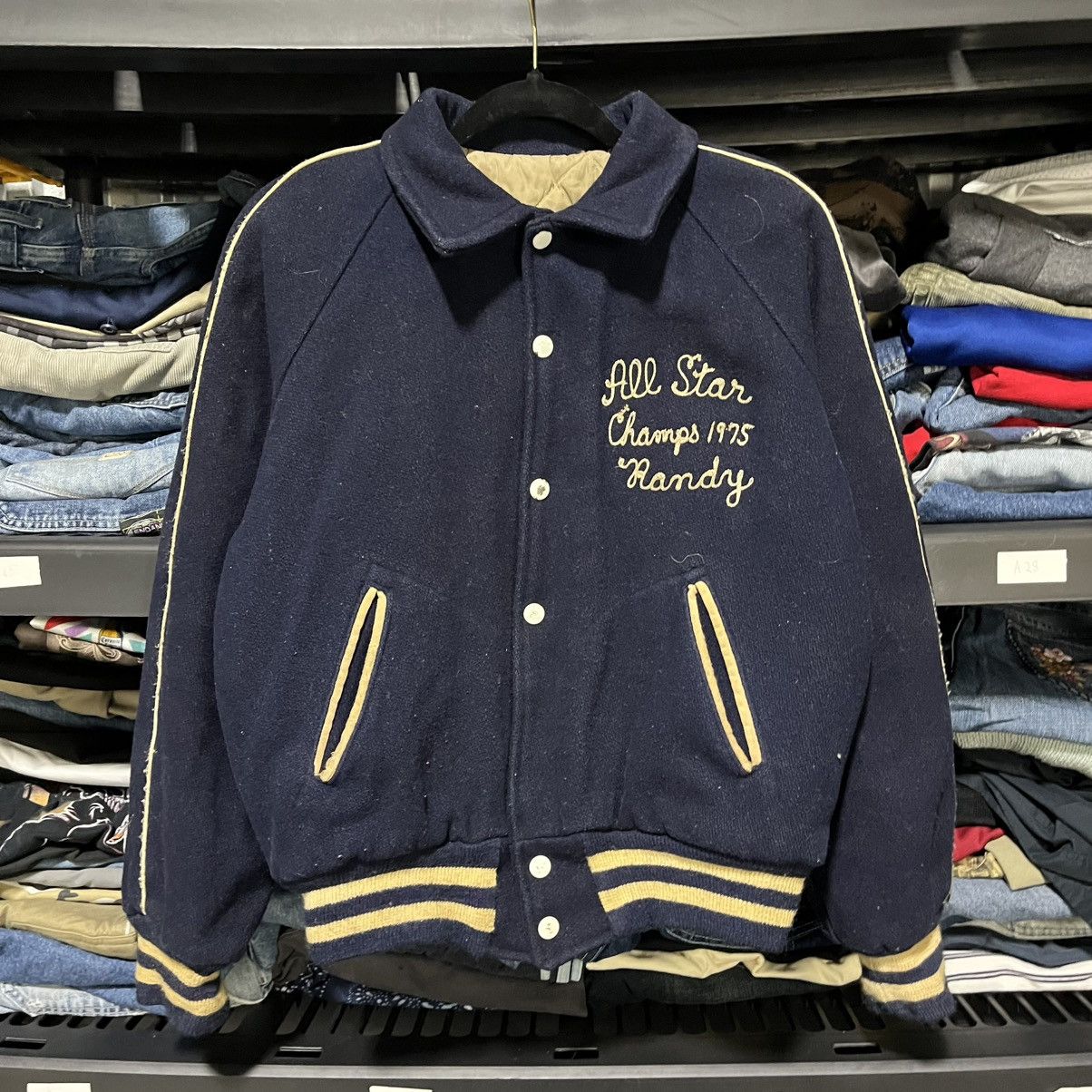 Vintage Vintage 70s Chain Stith High School Wool Varsity Jacket Size US S / EU 44-46 / 1 - 3 Thumbnail