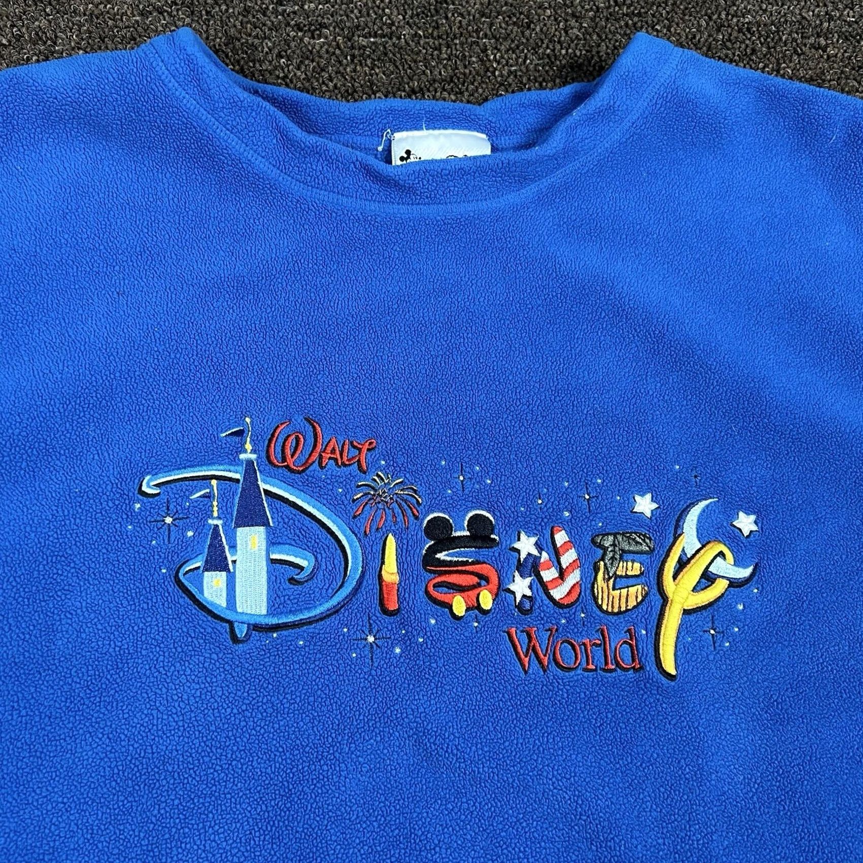 Disney VINTAGE Disney World Embroidered Mickey Mouse Blue Crewneck Sweatshirt Large Unisex Adults 90s Disney Size US L / EU 52-54 / 3 - 4 Thumbnail