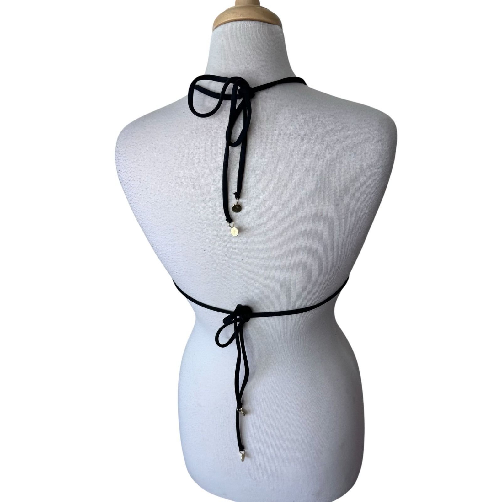 Other TORI PRAVER Triangle Textured Ruched Black Bikini Small Size ONE SIZE - 2 Thumbnail