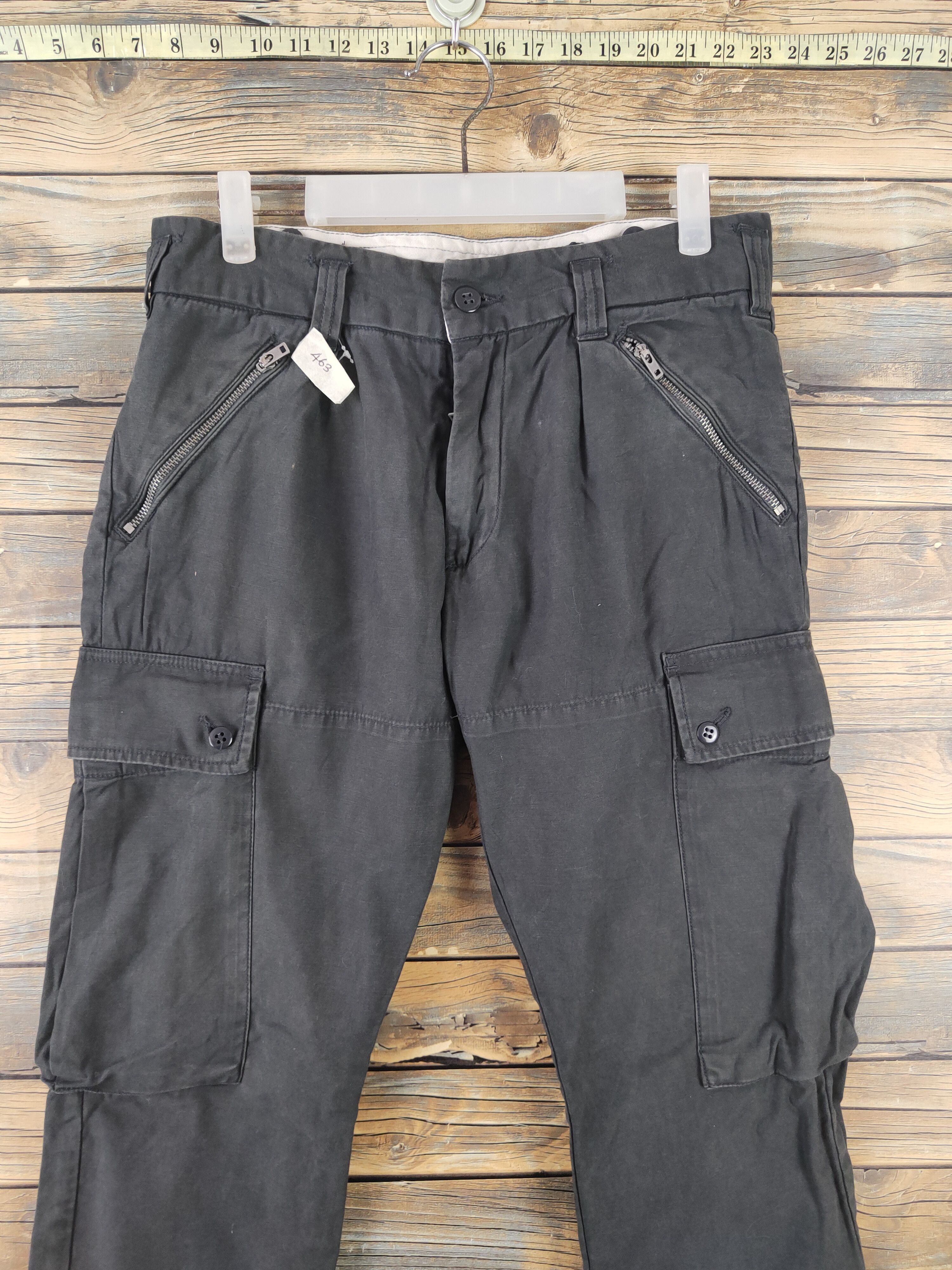 Japanese Brand DL Back Number Black Multipocket Tactical Cargo Pants #463 Size US 32 / EU 48 - 2 Thumbnail