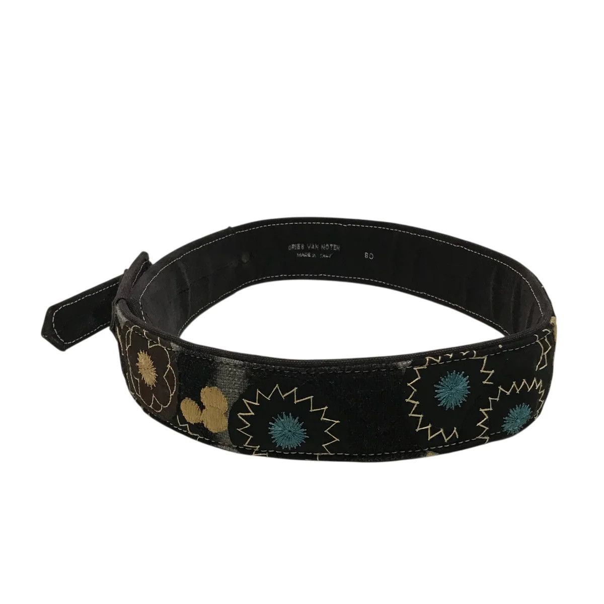 Dries Van Noten Floral Denim Patchwork Belt Size ONE SIZE - 4 Thumbnail